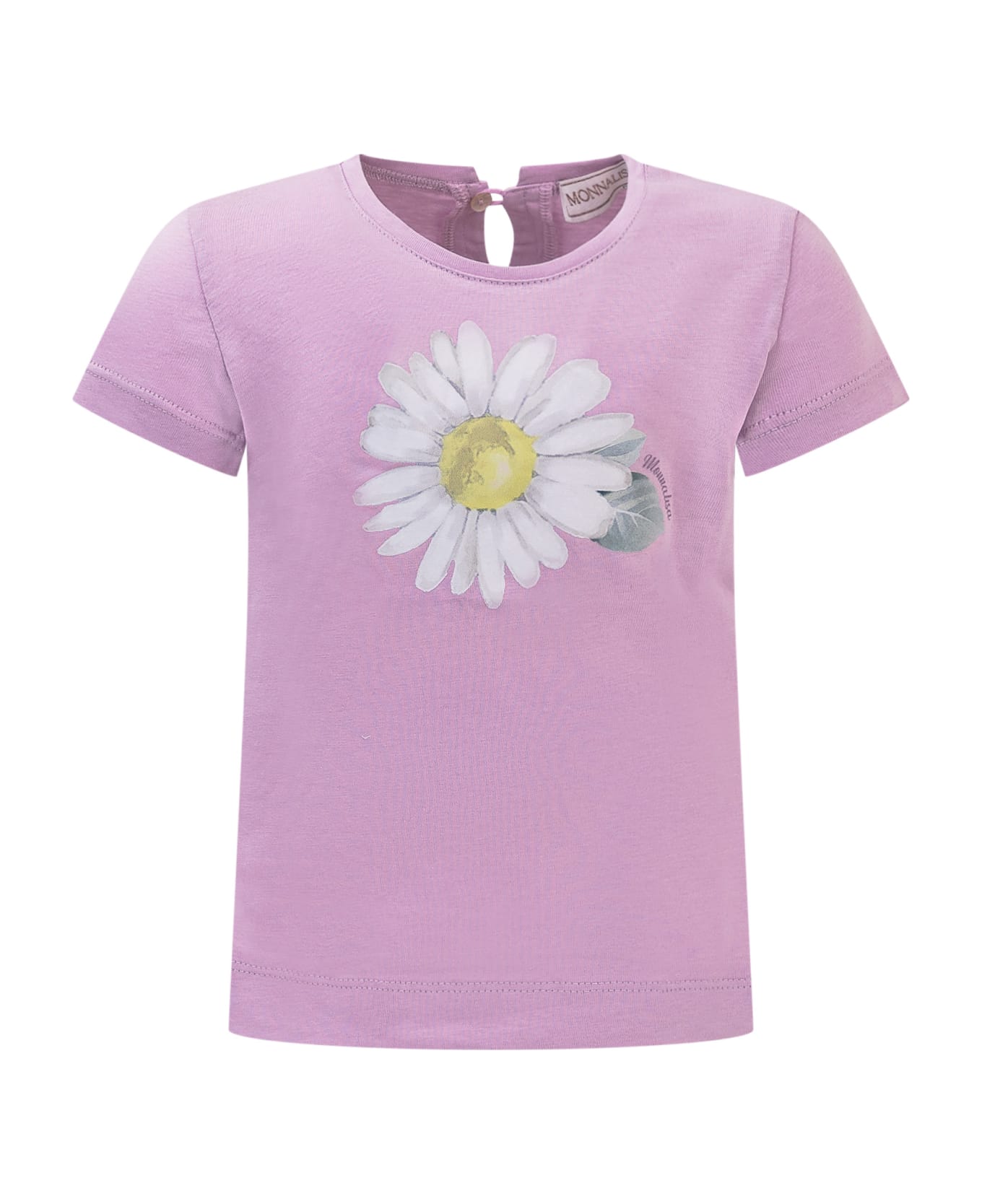 Monnalisa Flower T-shirt - GLICINE Tシャツ＆ポロシャツ