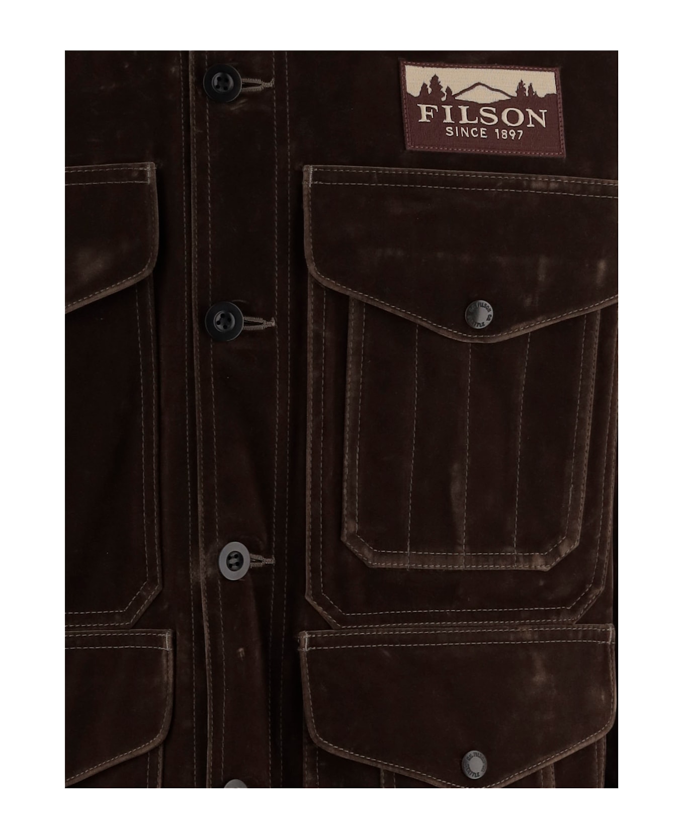 Junya Watanabe Multipocket Jacket In Cotton Blend - Marrone scuro