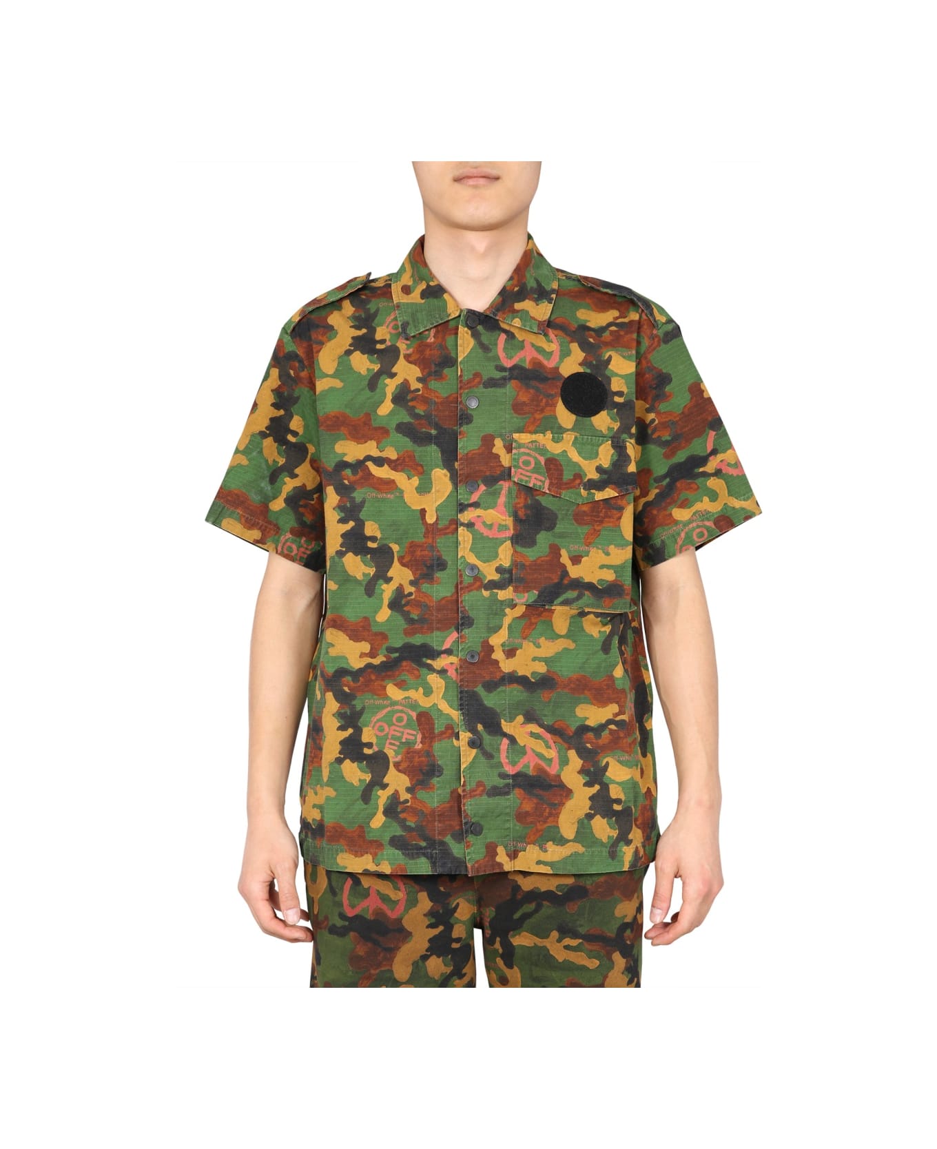 Off-White Camouflage Shirt - MILITARY GREEN シャツ
