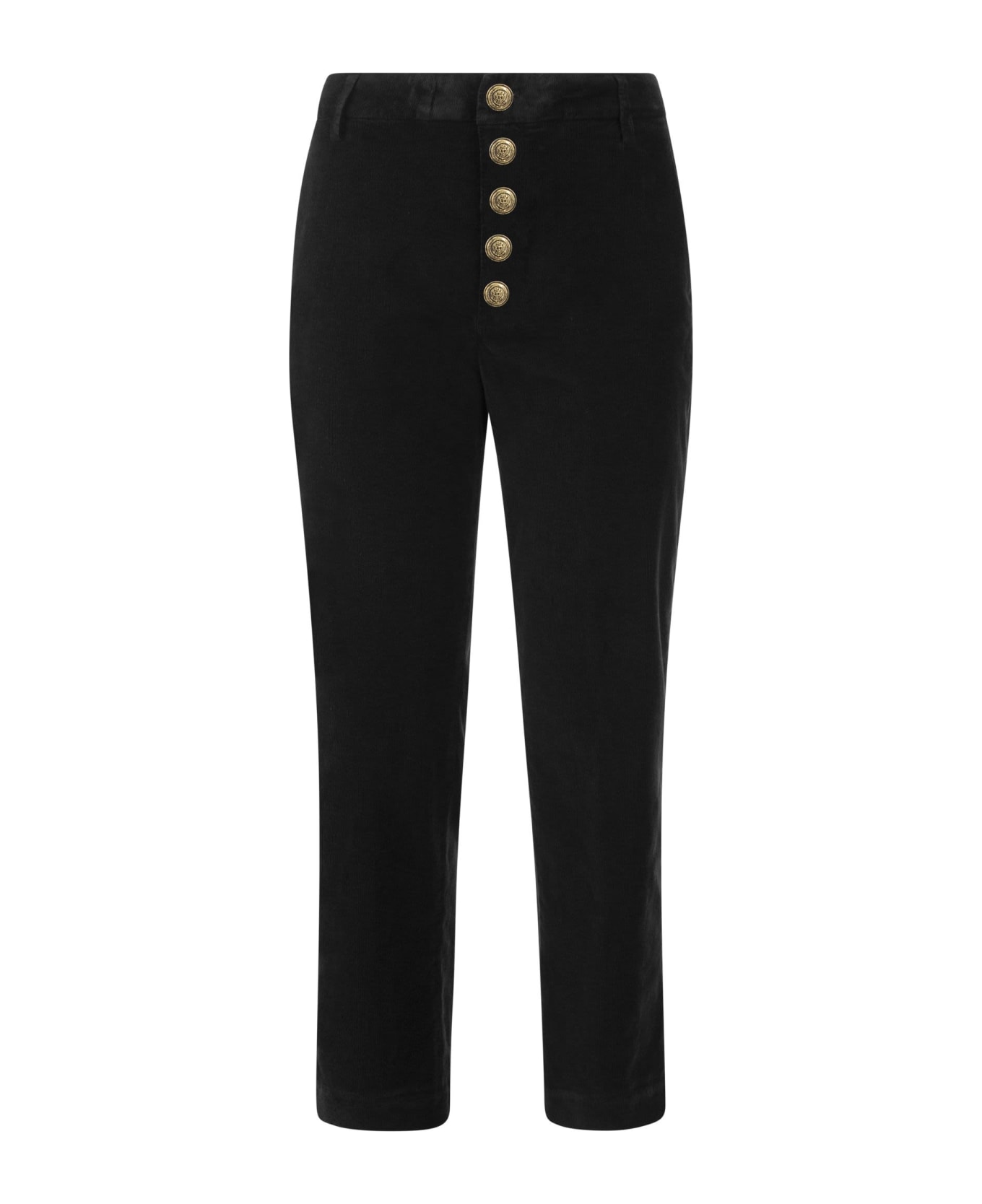 Dondup Nima - Loose Velvet Trousers - Black