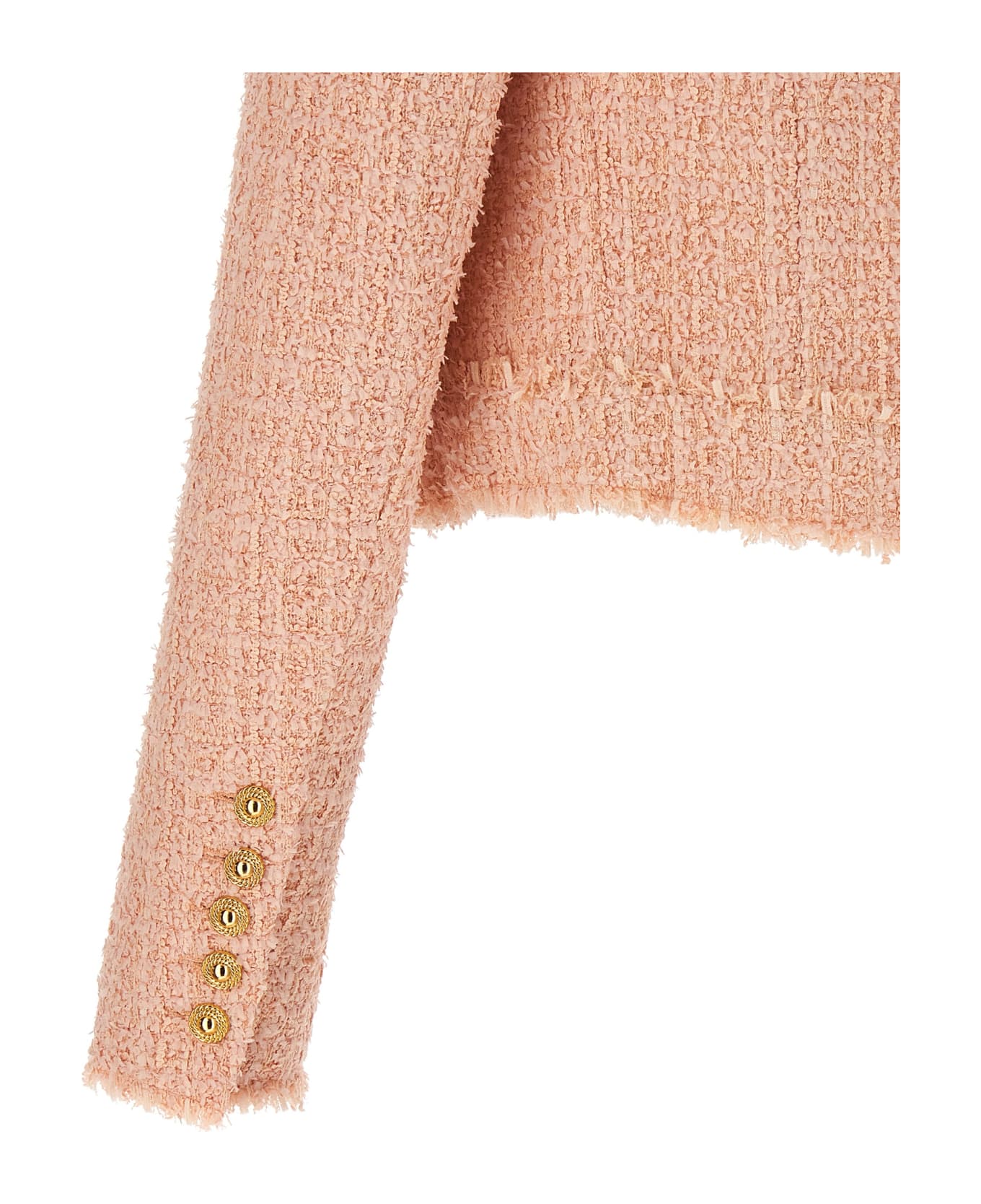 Balmain Short Tweed Jacket - Pink カーディガン