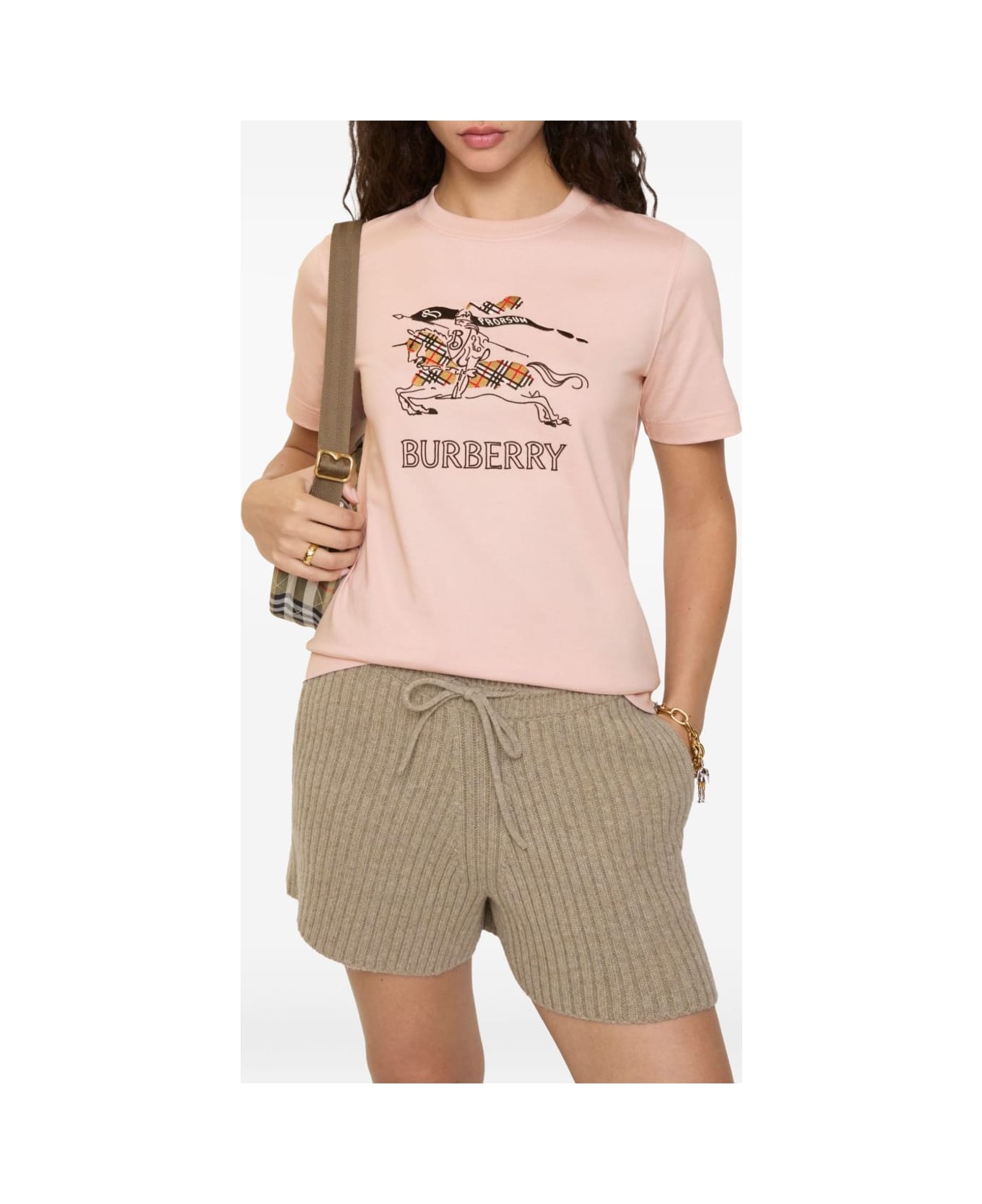 Burberry Ekd Cotton T-shirt - Lilac