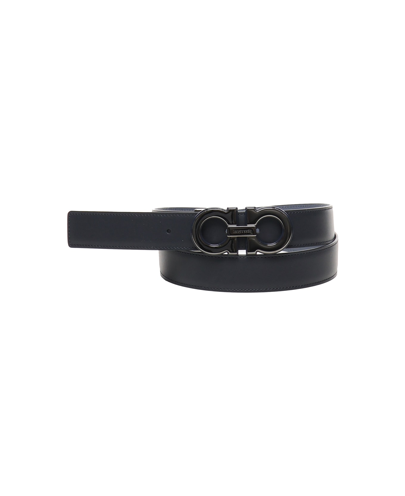 Ferragamo Reversible Gancini Belt - Blue