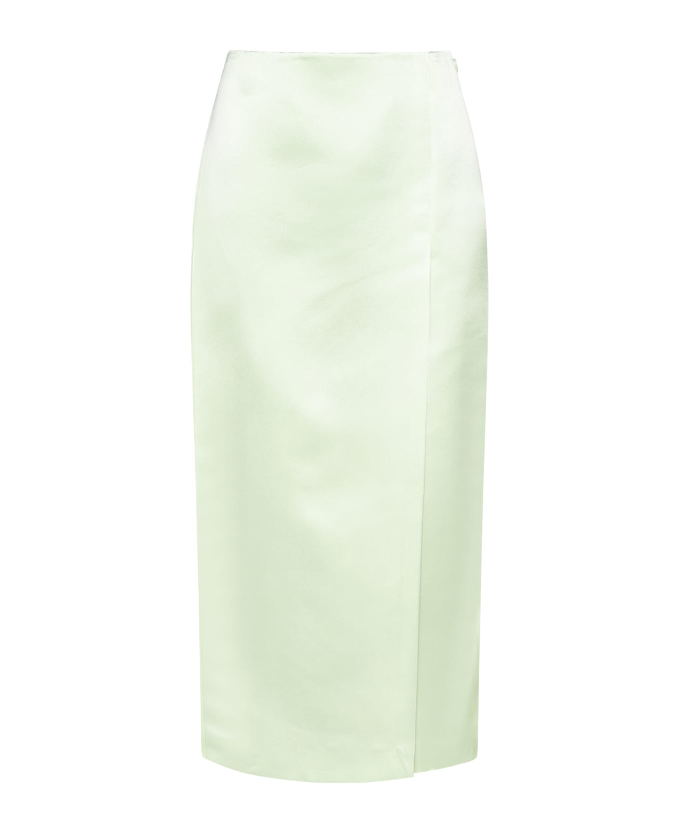 Tory Burch Satin Wrap Skirt - green