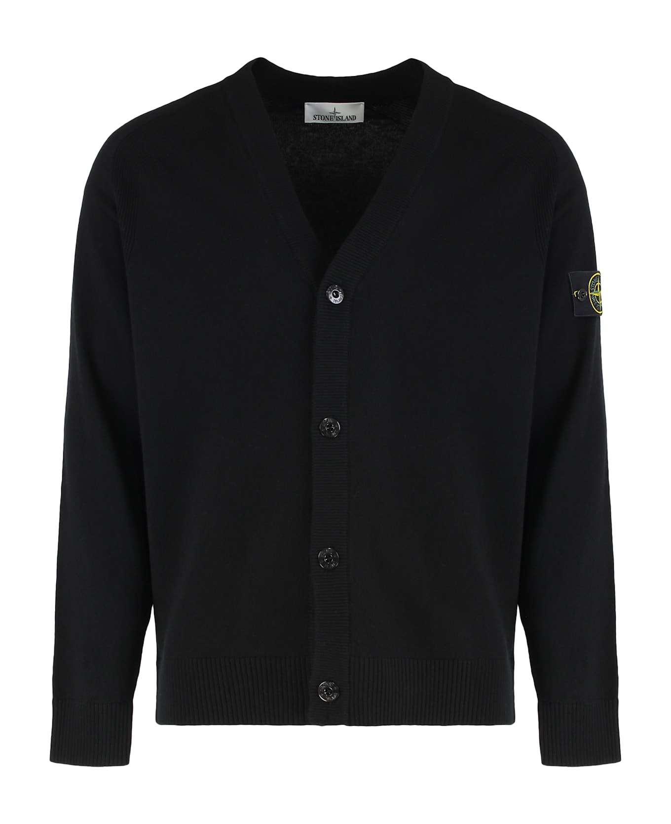 Stone Island Wool Cardigan - black