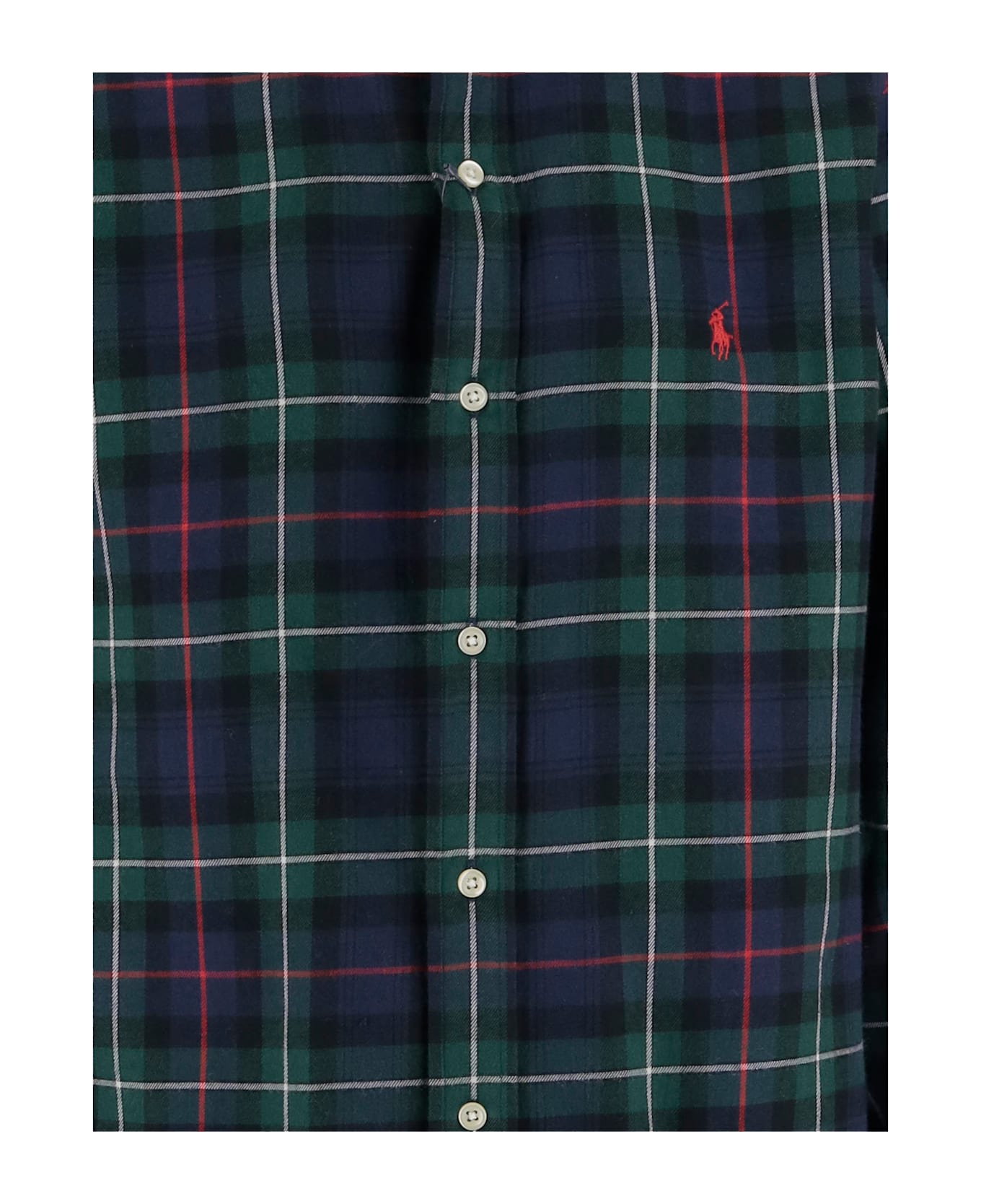 Polo Ralph Lauren Cotton Shirt With Check Pattern Polo Ralph Lauren - Red