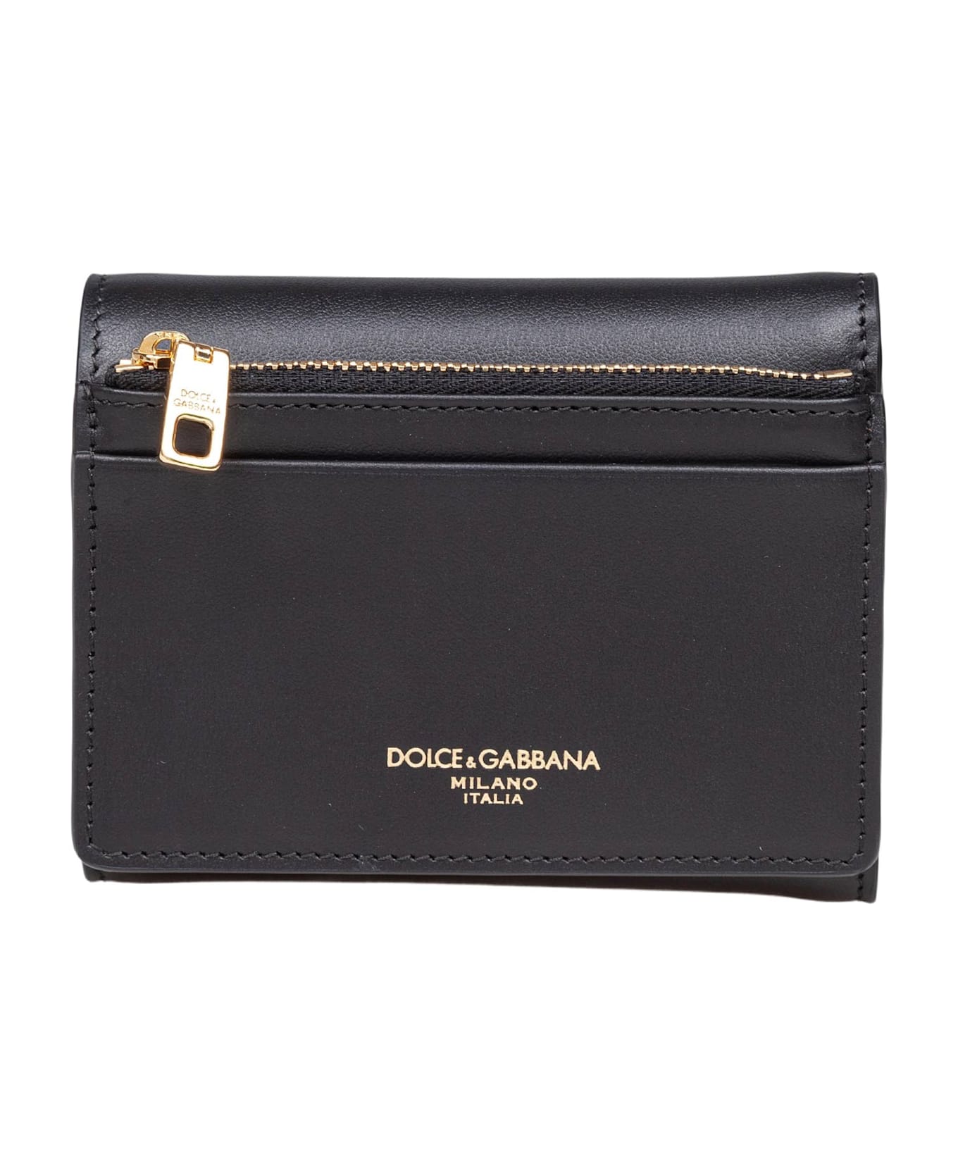 Dolce 
Gabbana Logo Leather Wallet - Black