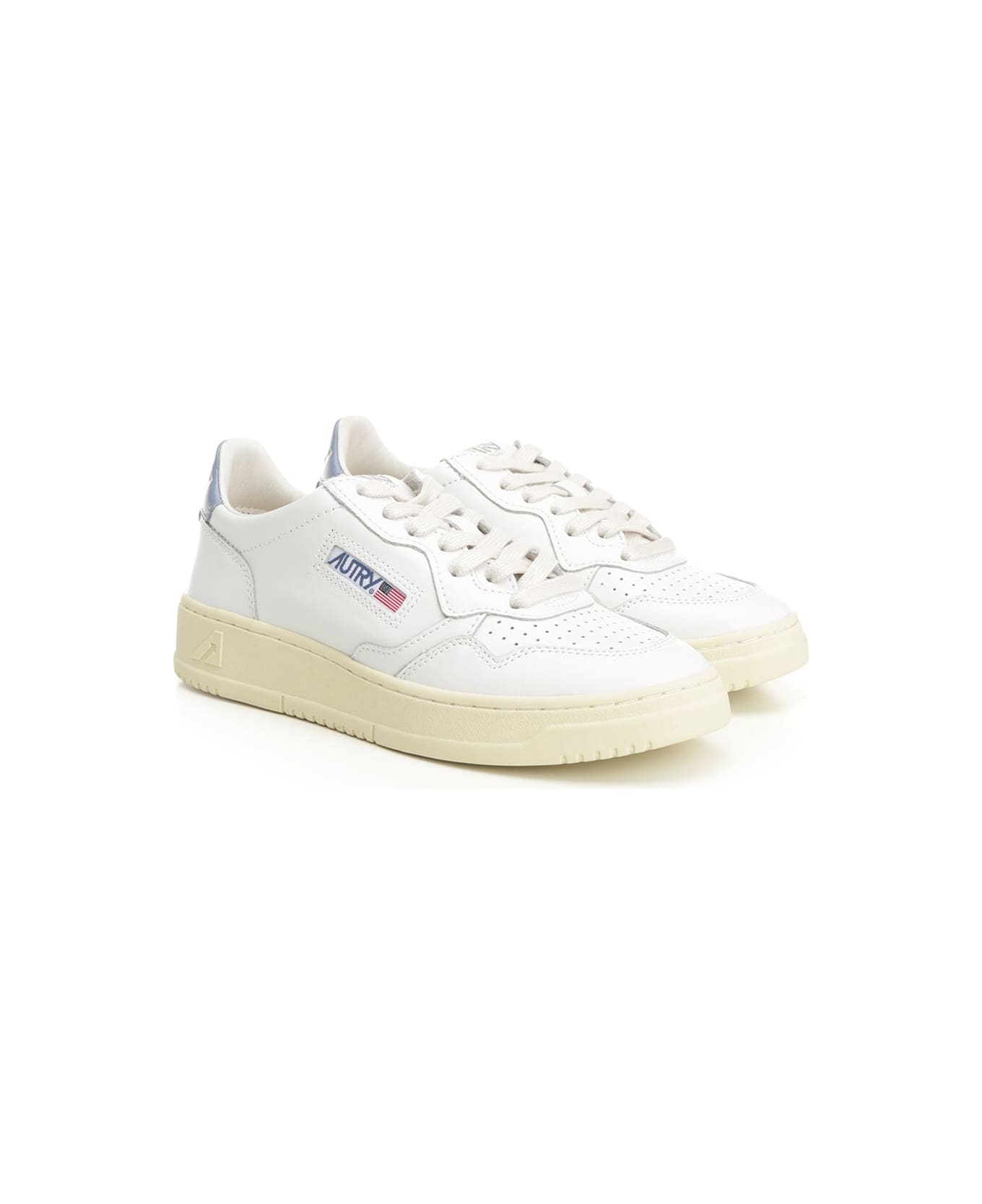 Autry 'medalist Low' Sneaker - WHITE/BLUE