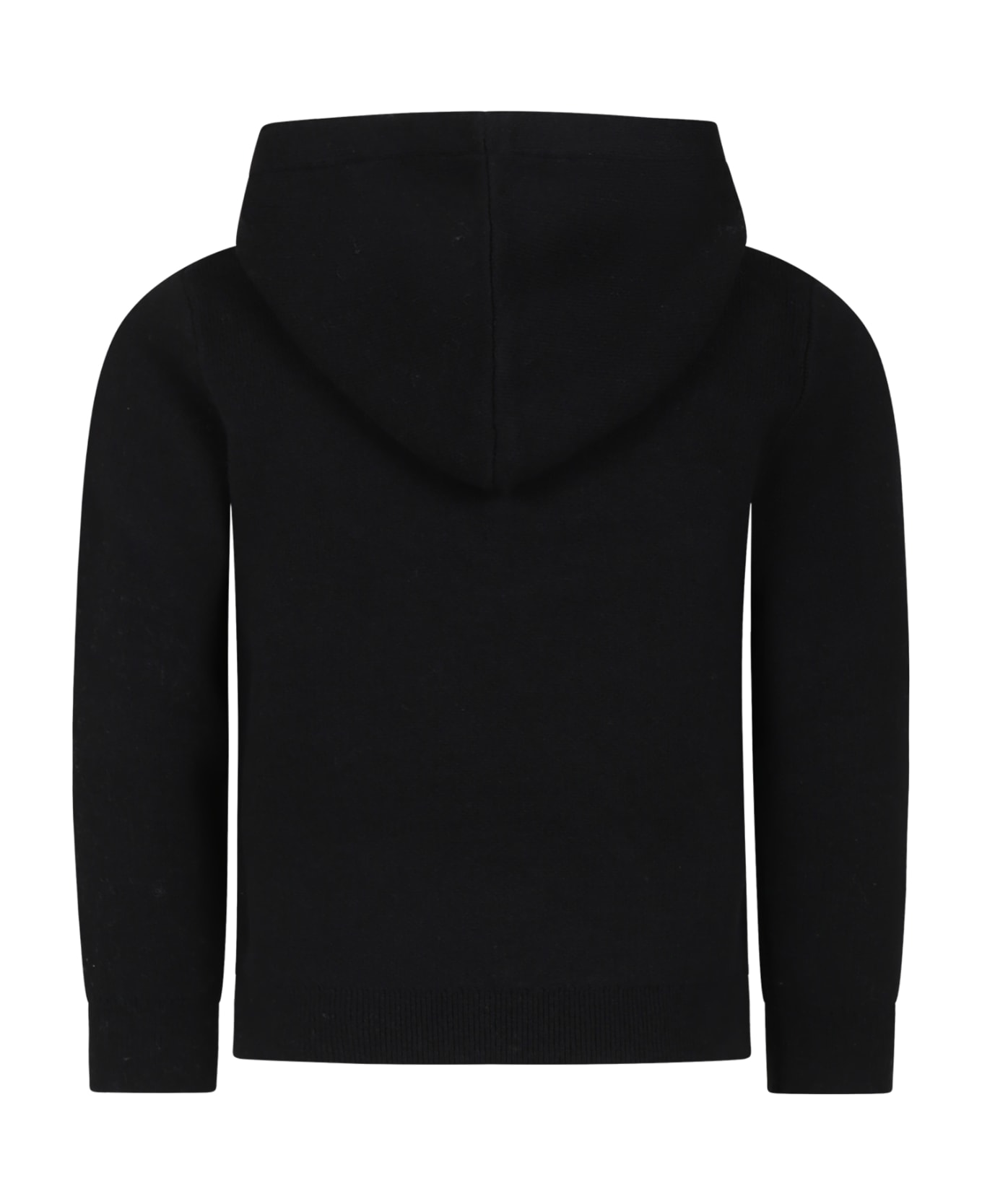 Lanvin Black Sweater With Logo For Boy - B Nero ニットウェア＆スウェットシャツ