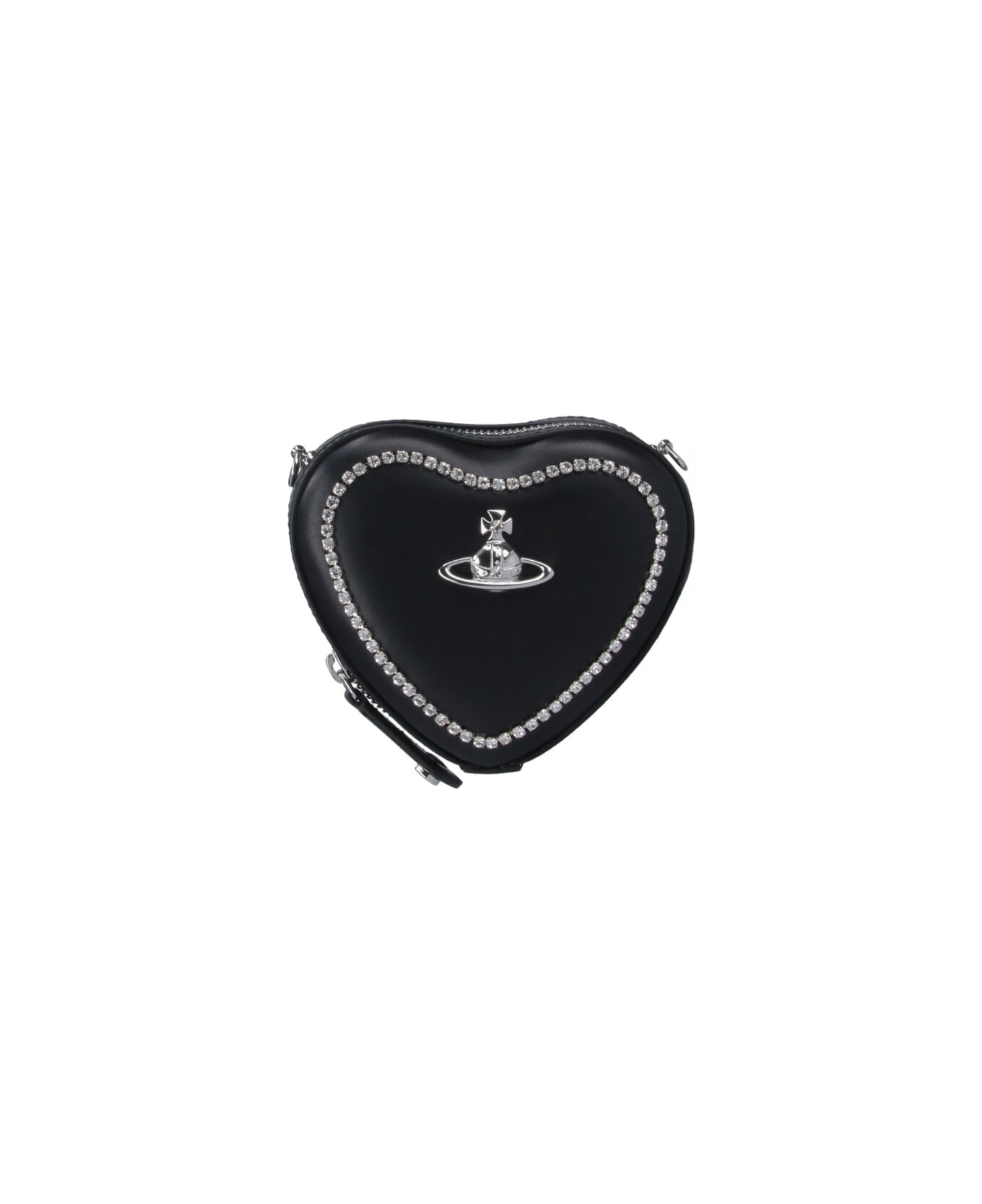 Vivienne Westwood Rhinestone Crossbody Bag - Black  