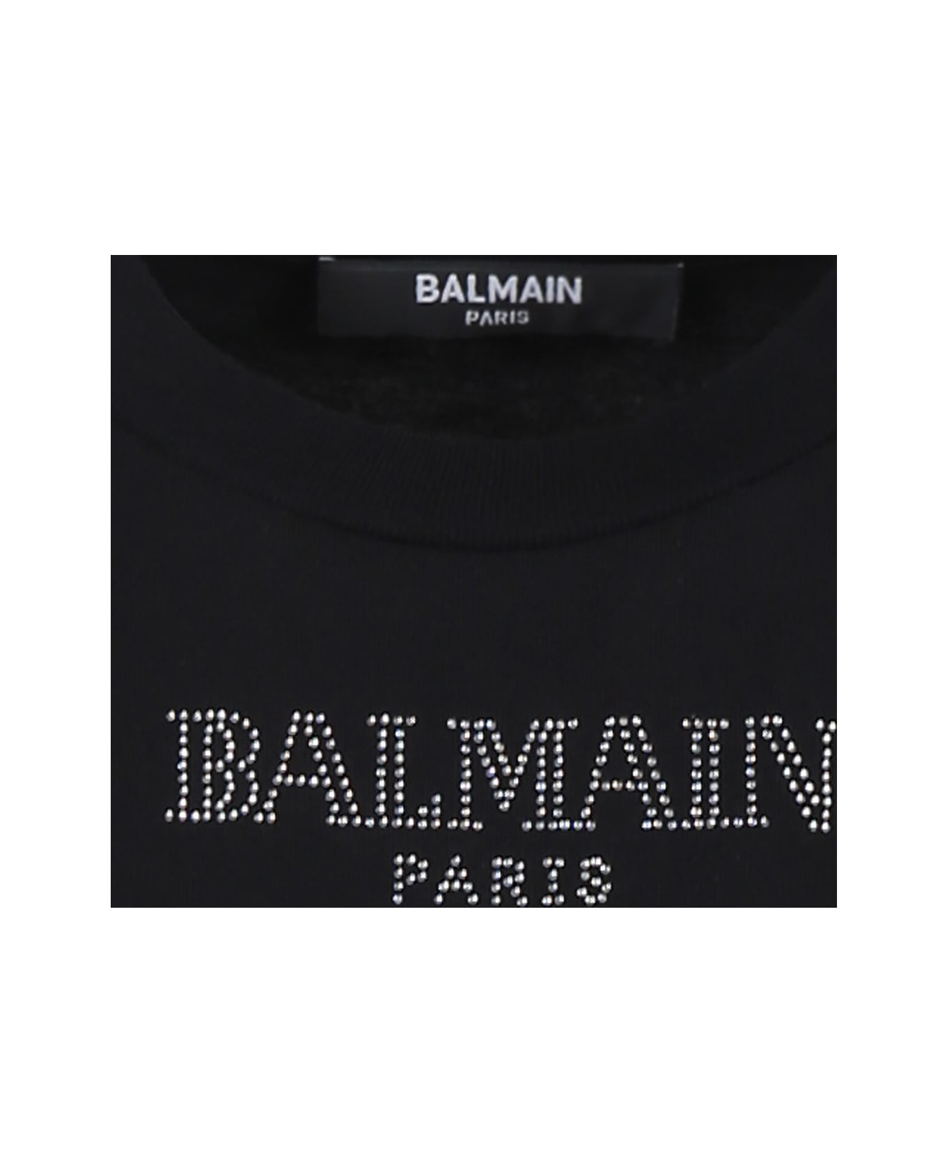 Balmain Black Dress For Girl With Logo - Black