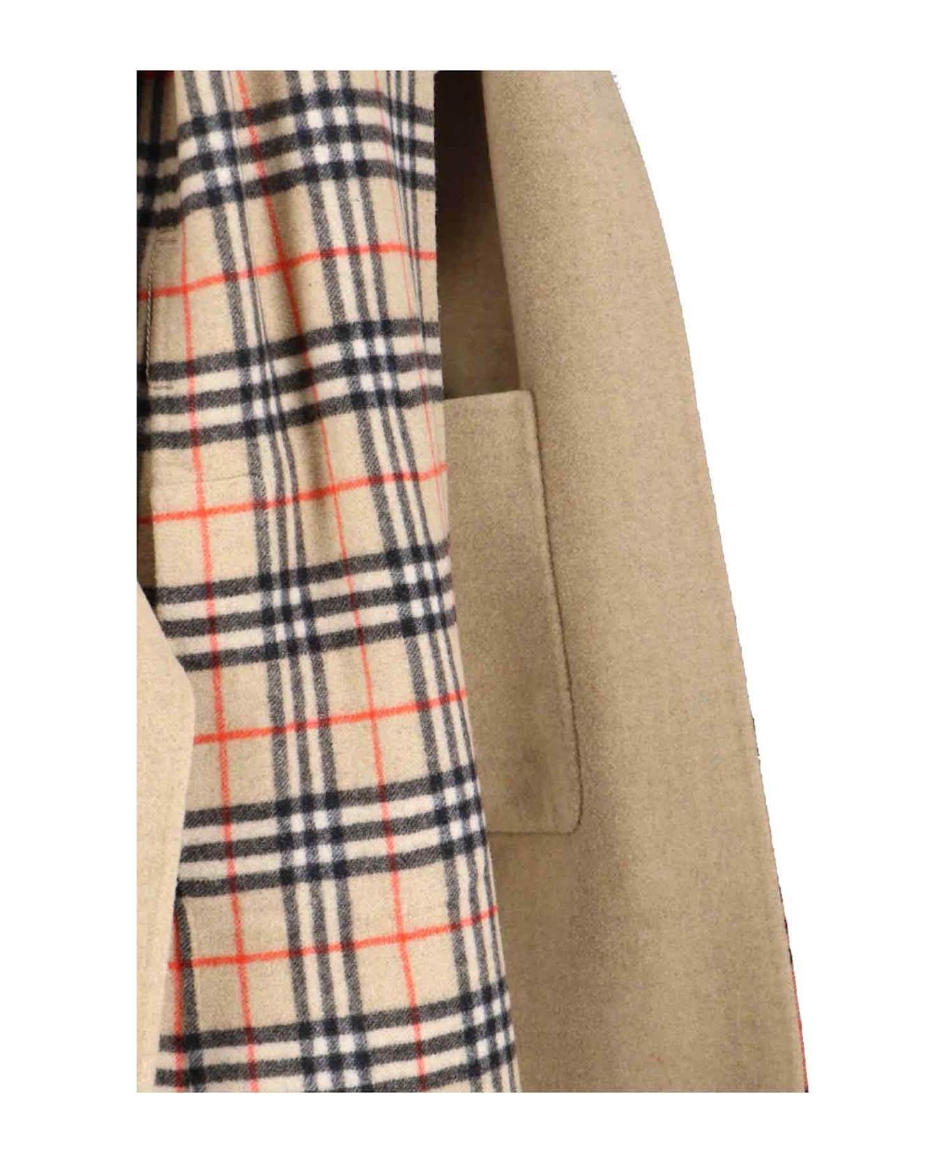 Burberry Reversible Wool Coat - NEUTRALS