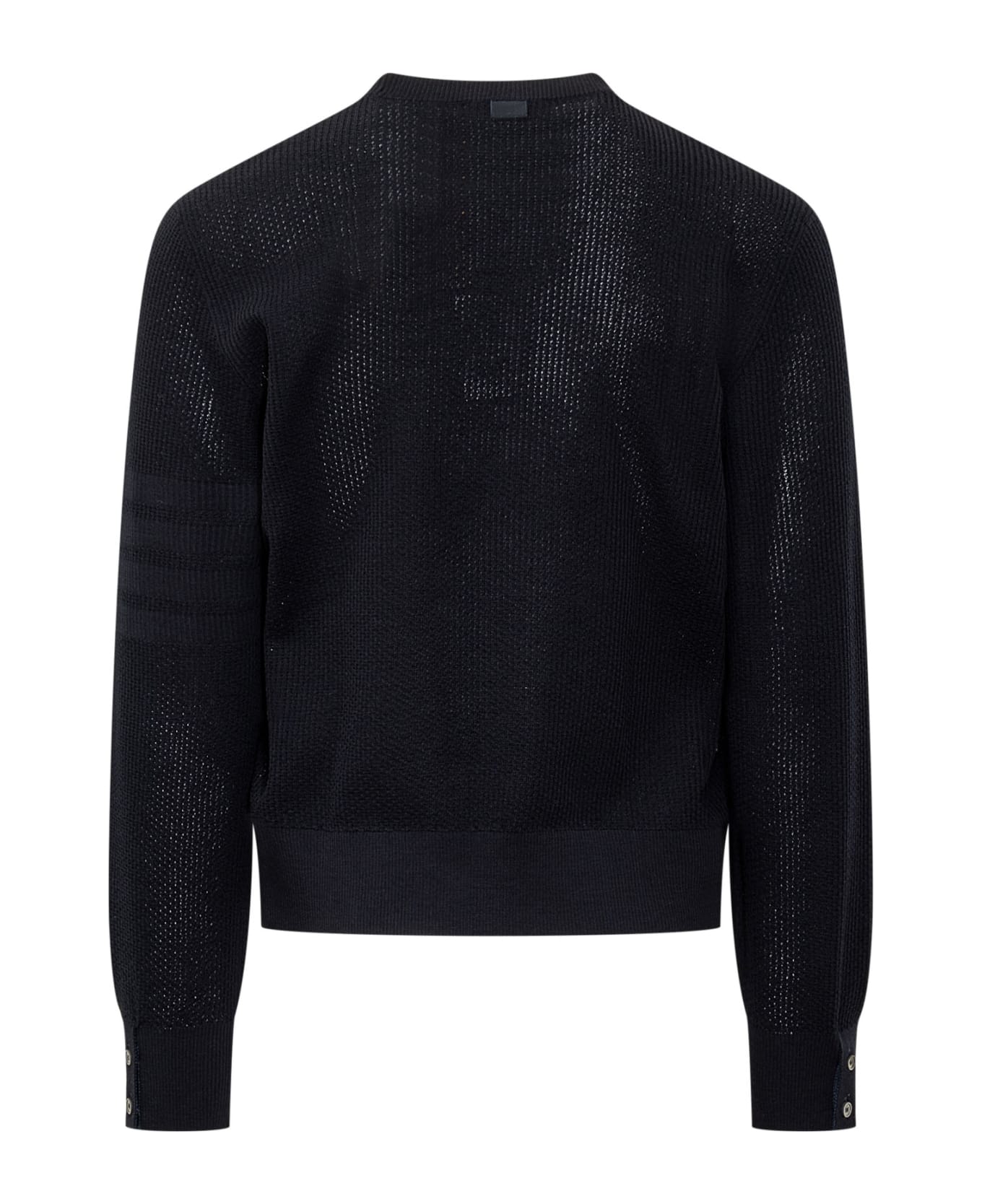 Thom Browne Virgin Wool 4bar Pullover - NAVY