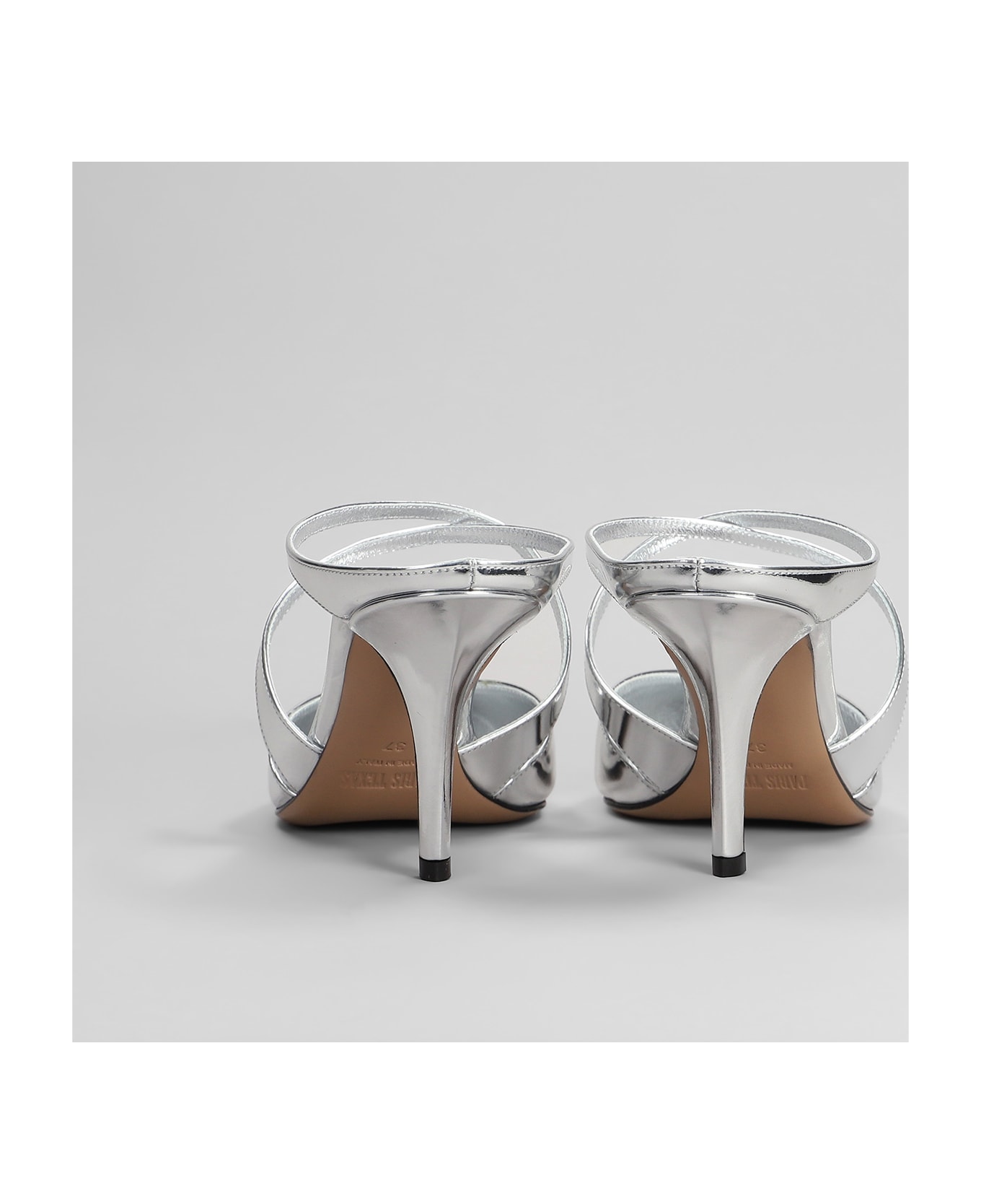 Paris Texas Laila Mule 75 Slipper-mule In Silver Leather - silver
