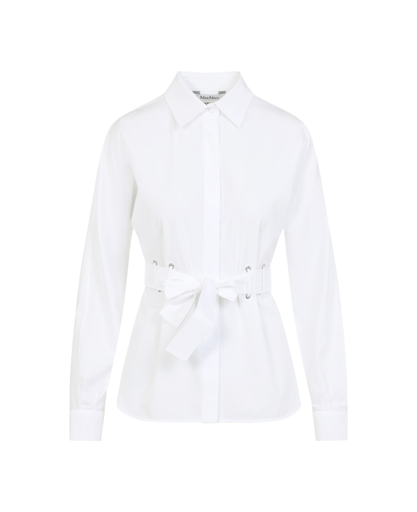 Max Mara Juglas Belted Shirt - Bianco