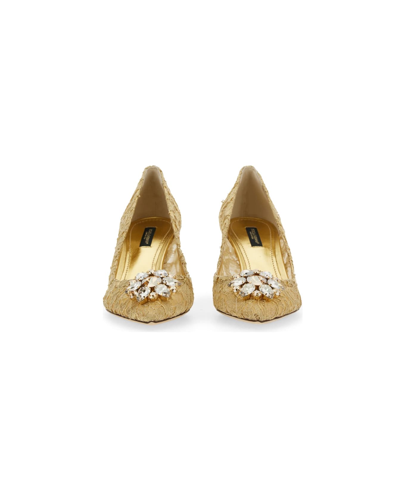 Dolce & Gabbana Taormina Lace Pumps - GOLD