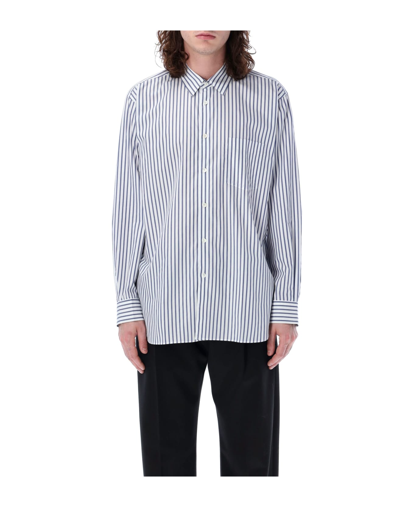 Comme des Garçons Shirt Striped Shirt - WHITE BLUE シャツ