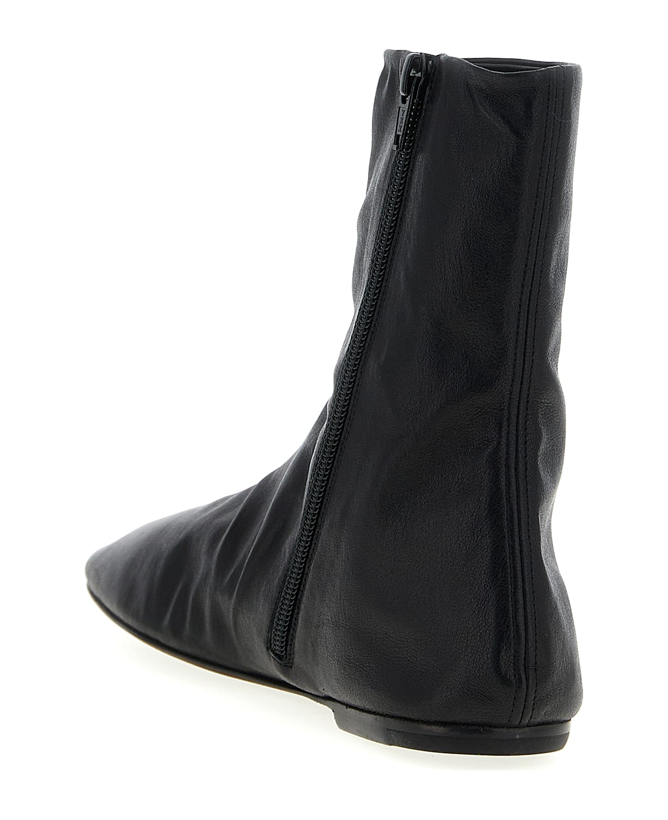 Dries Van Noten Leather Ankle Boots - Black  