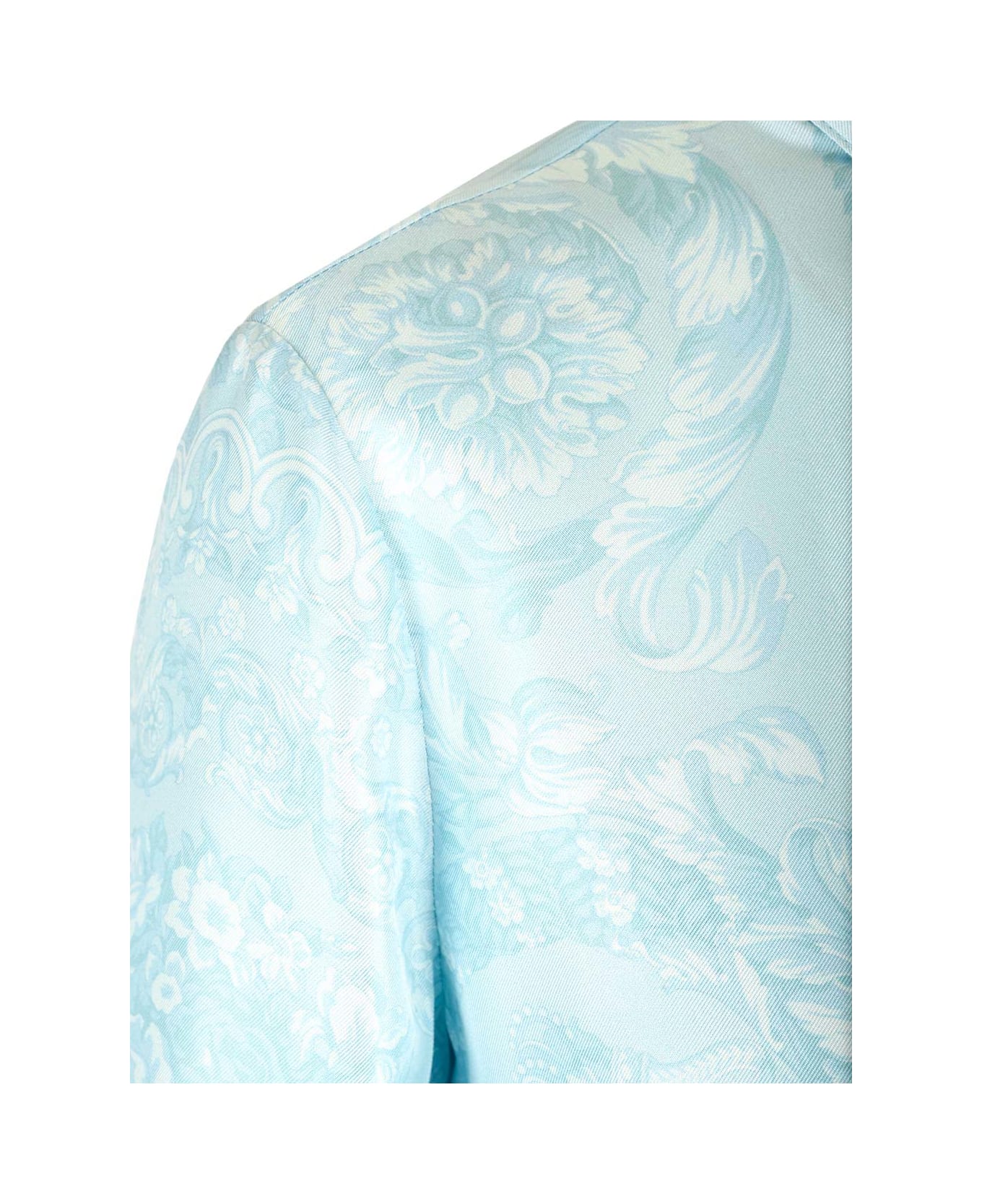 Versace Twill Silk Shirt - BLUE