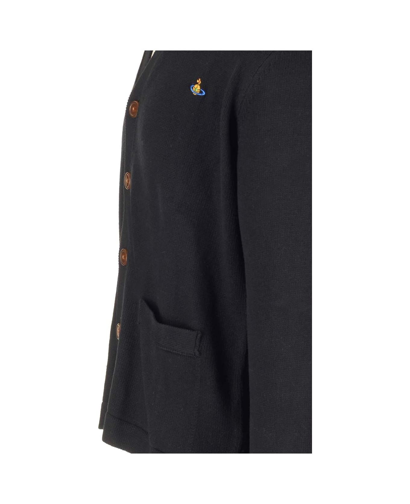 Vivienne Westwood V-neck Cardigan - BLACK
