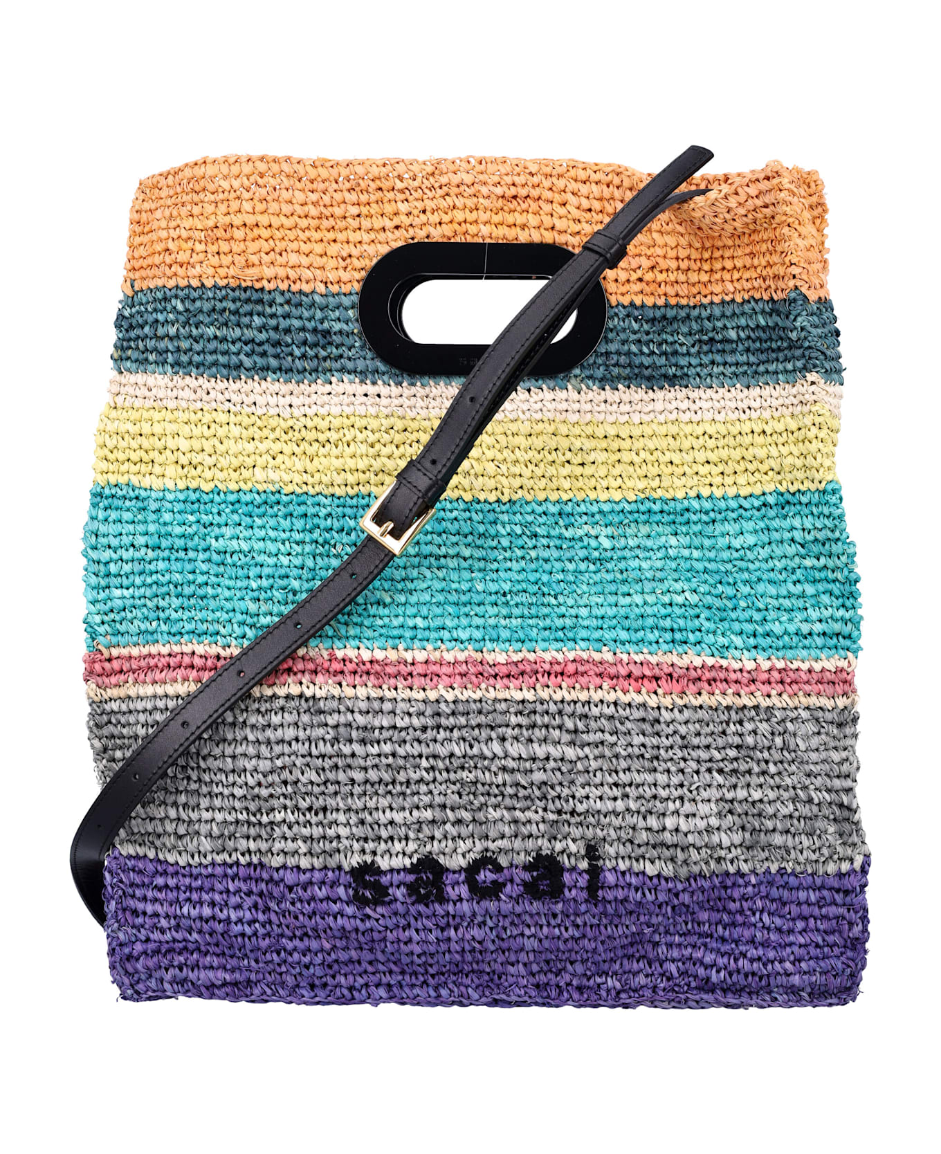 Sacai Raffia Tote Bag - MULTICOLOR