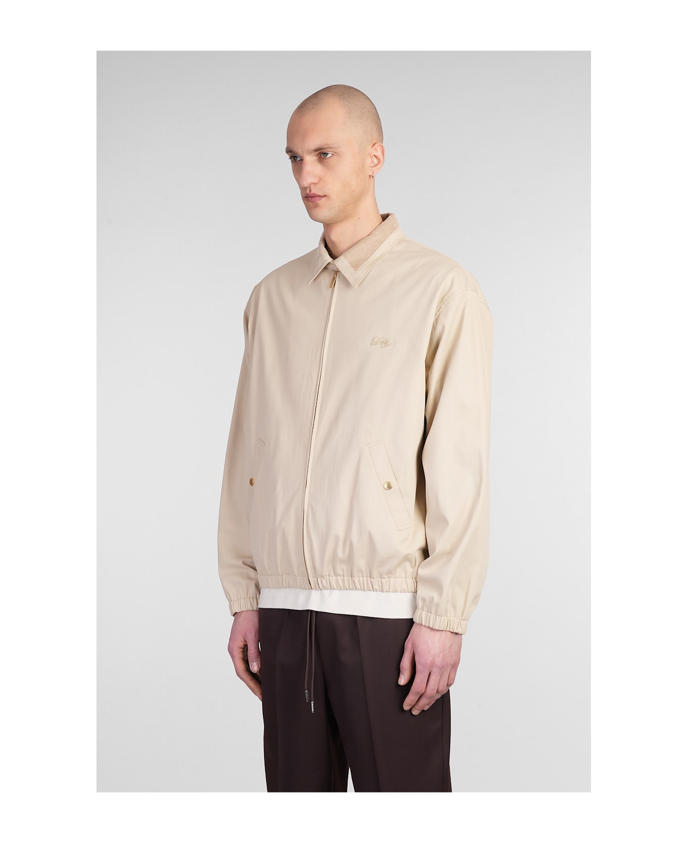 Drôle de Monsieur Casual Jacket In Beige Cotton - beige