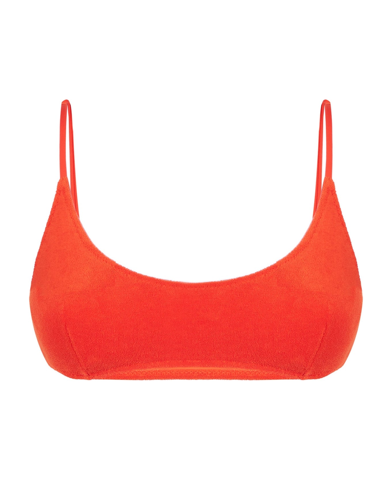 MC2 Saint Barth Woman Orange Terry Bralette Swimsuit - BROWN