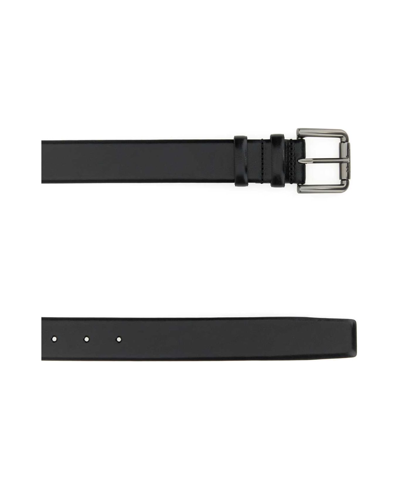 Max Mara Black Leather Belt - NERO ベルト