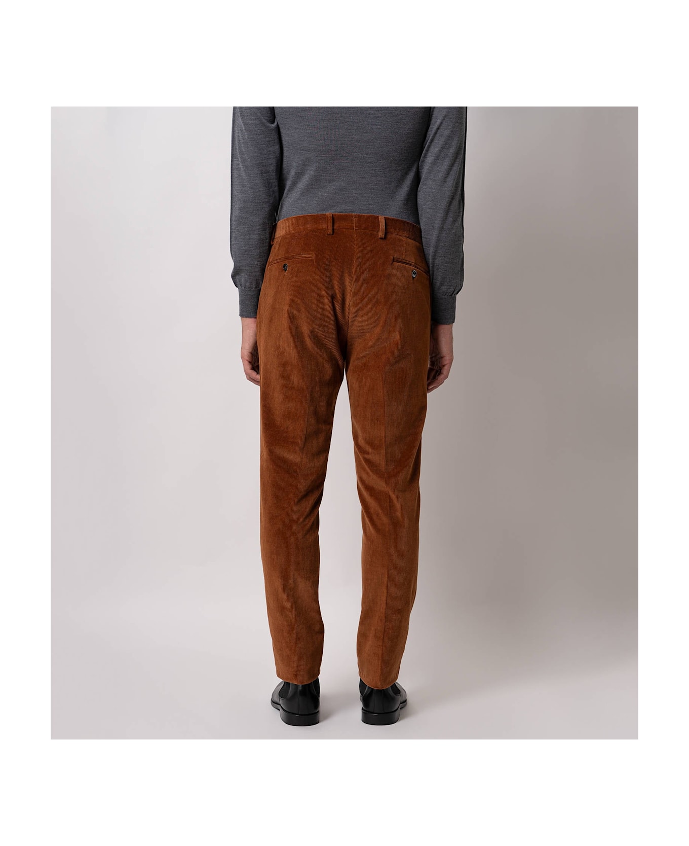 Larusmiani Velvet Trousers Howard Pants - Brown