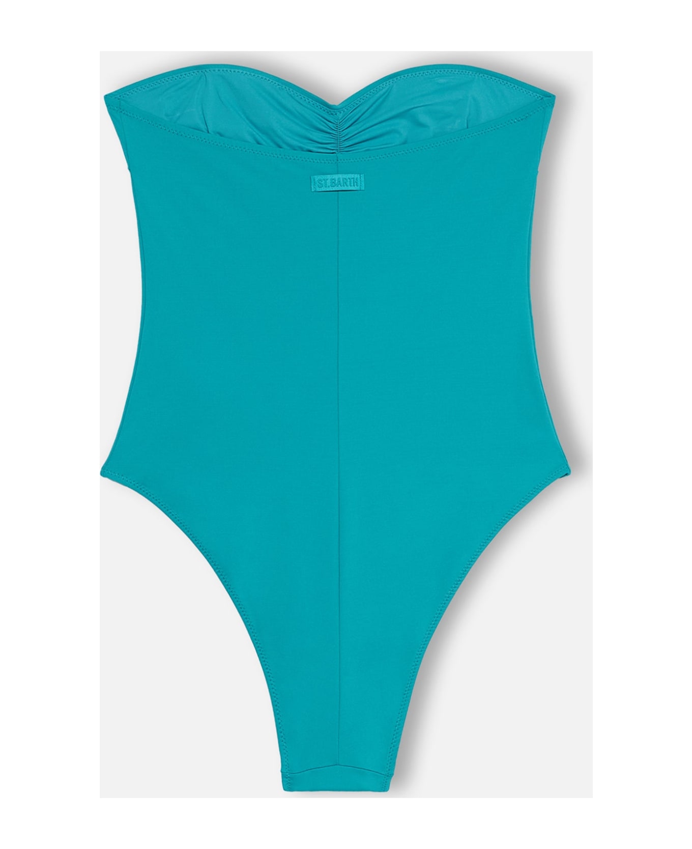 MC2 Saint Barth Women Teal Green Strapless One Piece Swimsuit Soleil - GREEN