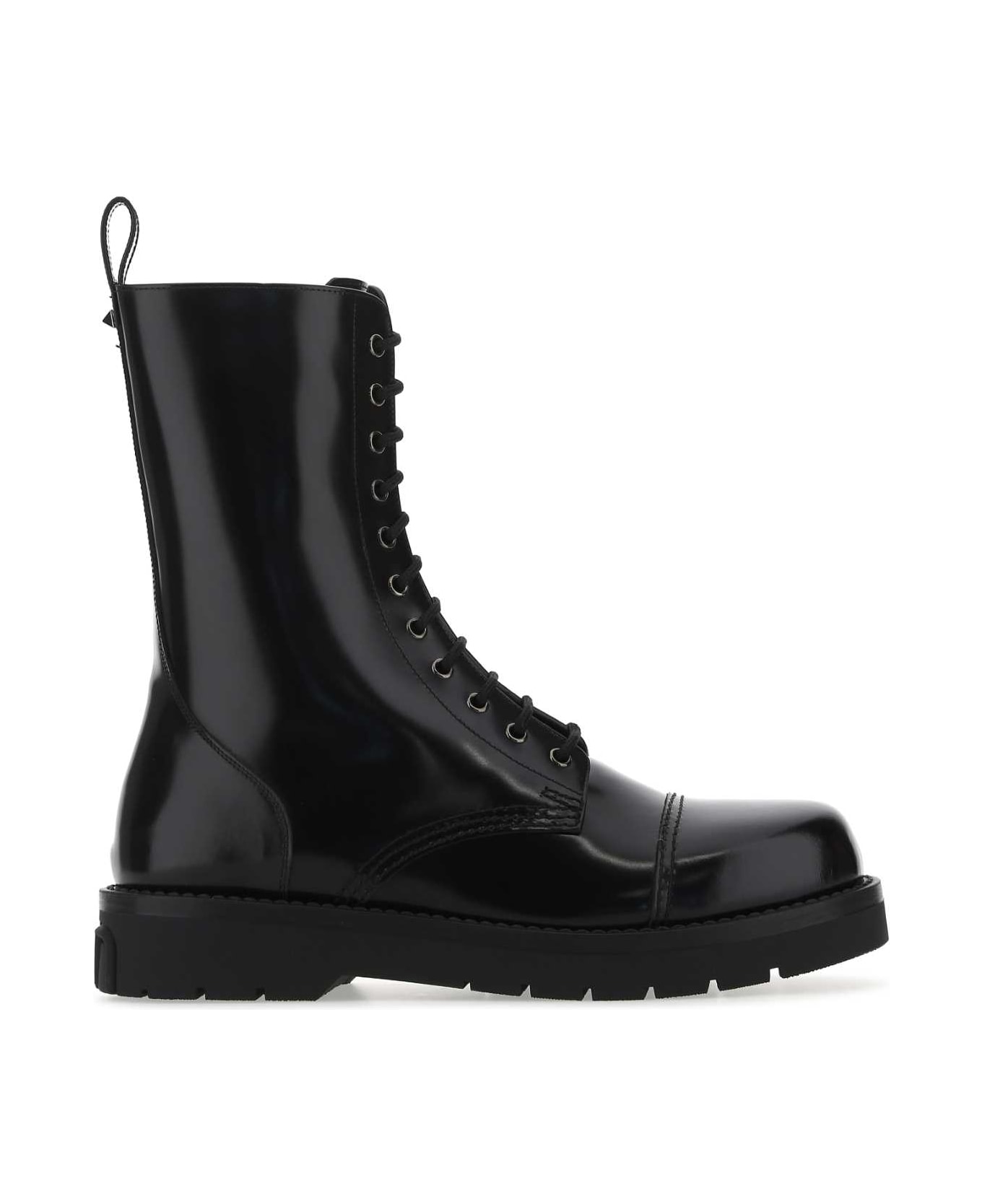 Valentino Garavani Black Leather Boots - 0NO