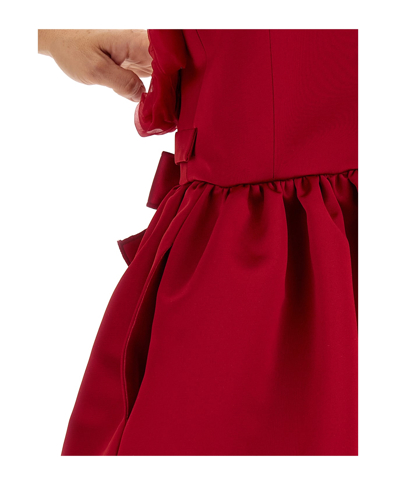 Giambattista Valli Rose Bow Dress - Red
