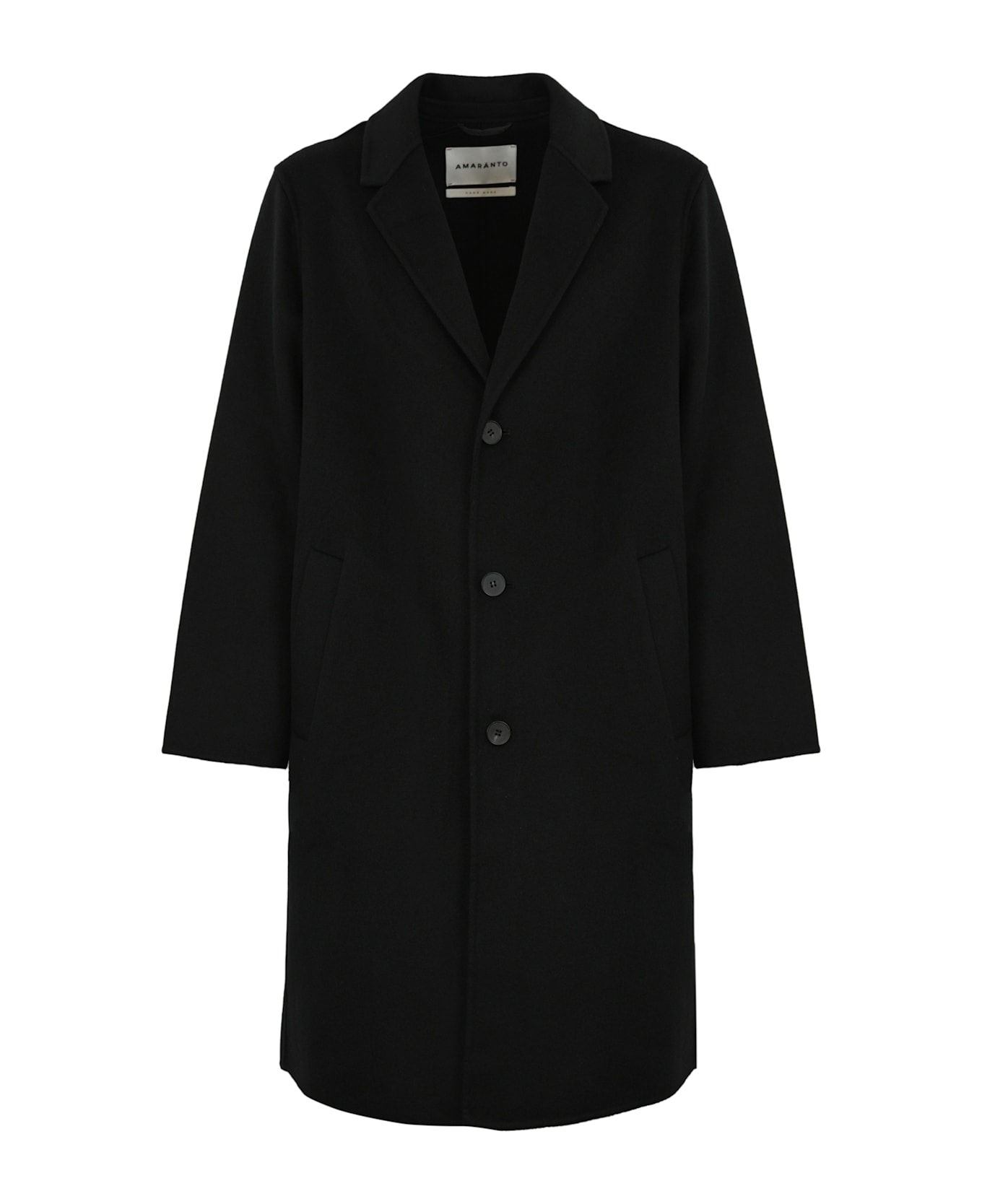 Amaranto Wool And Cashmere Coat - Black