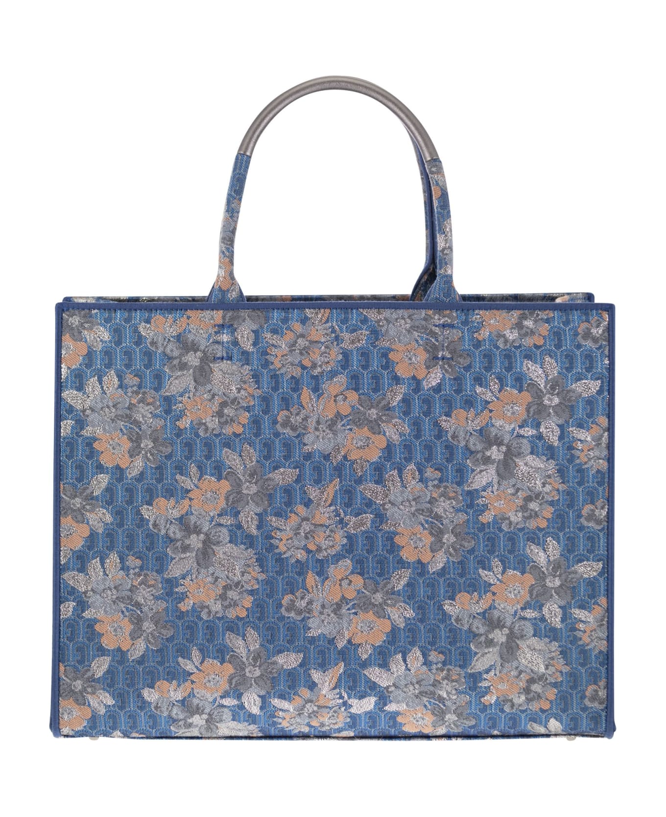 Furla Multicolor Fabric Bag - Light Blue トートバッグ