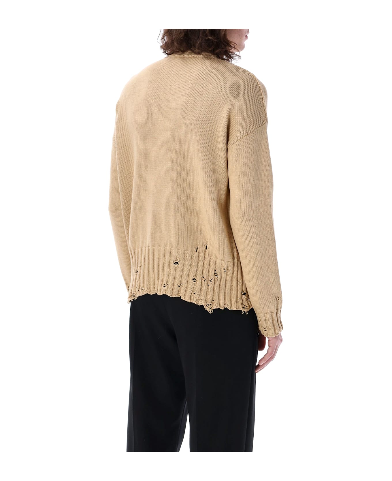 Marni Broken Crewneck Knit - SAND