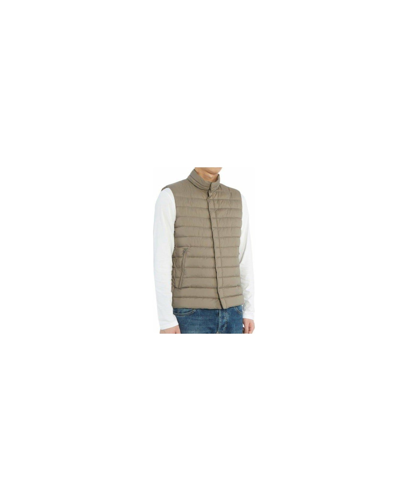 Herno Padded Quilted Vest - Beige