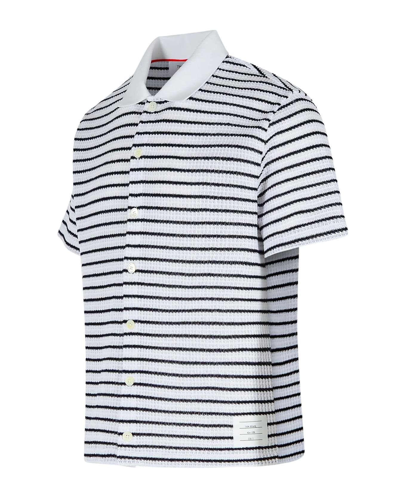 Thom Browne Navy Cotton Polo Shirt - Navy