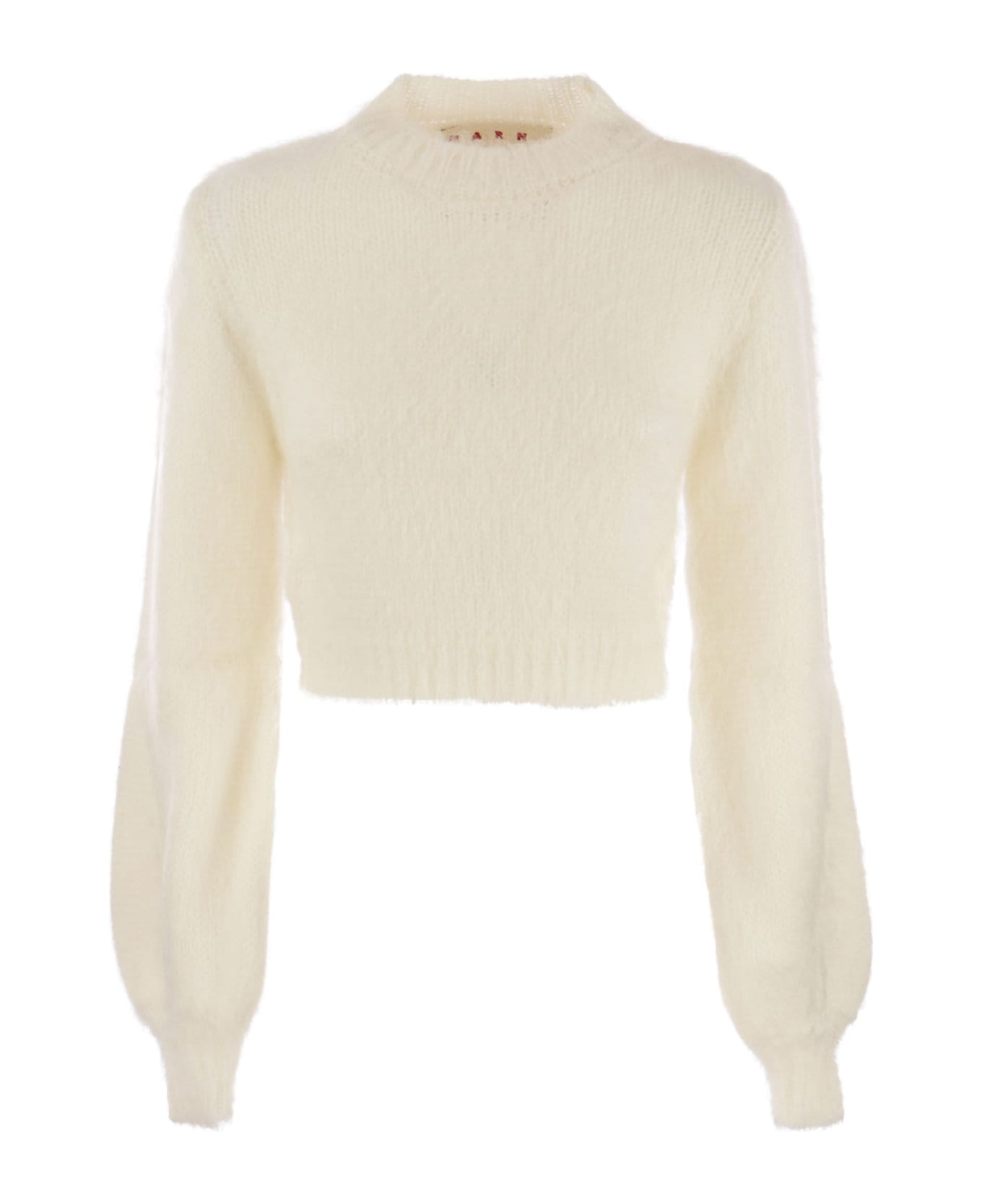 Marni Puff Sleeve Sweater - White