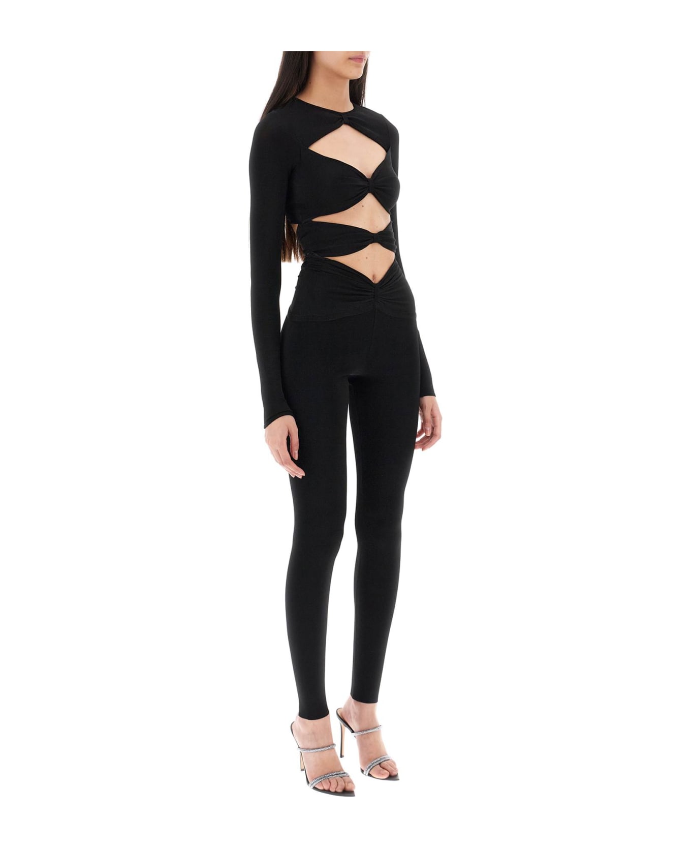 Roberto Cavalli Long-sleeved Jumpsuit With Cut-outs - BLACK (Black)