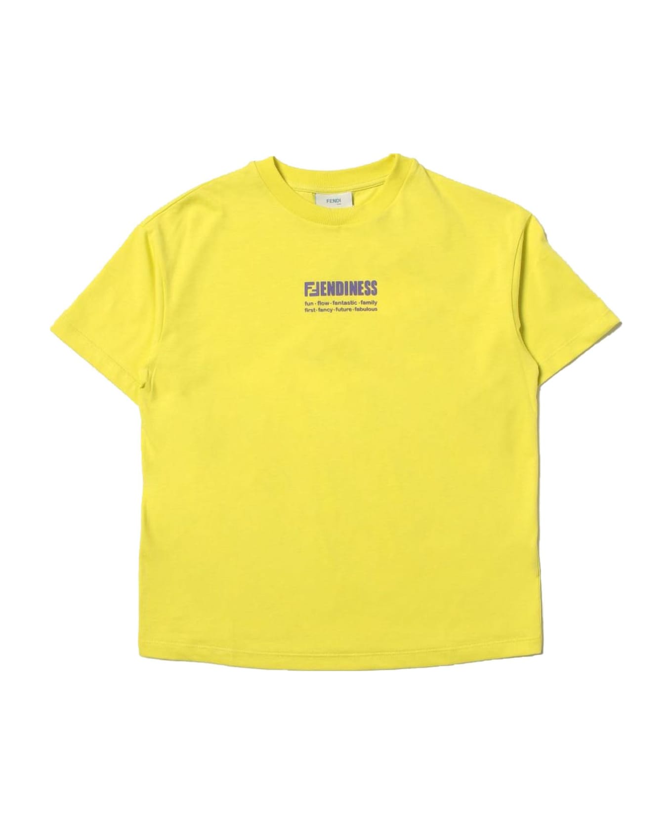 Fendi Yellow Cotton Tshirt - Giallo
