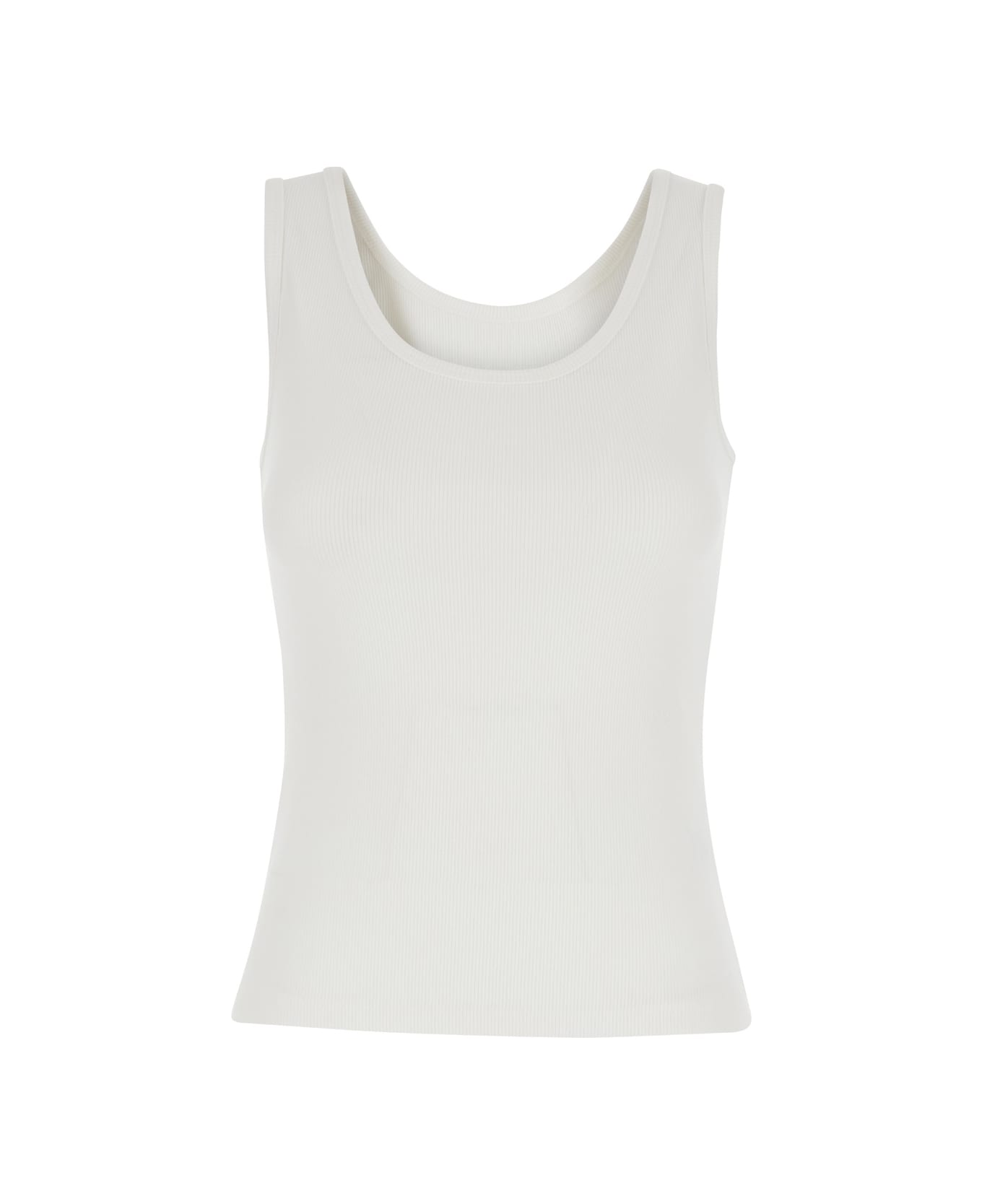 Dunst White Tank Top In Cotton Blend Woman - White