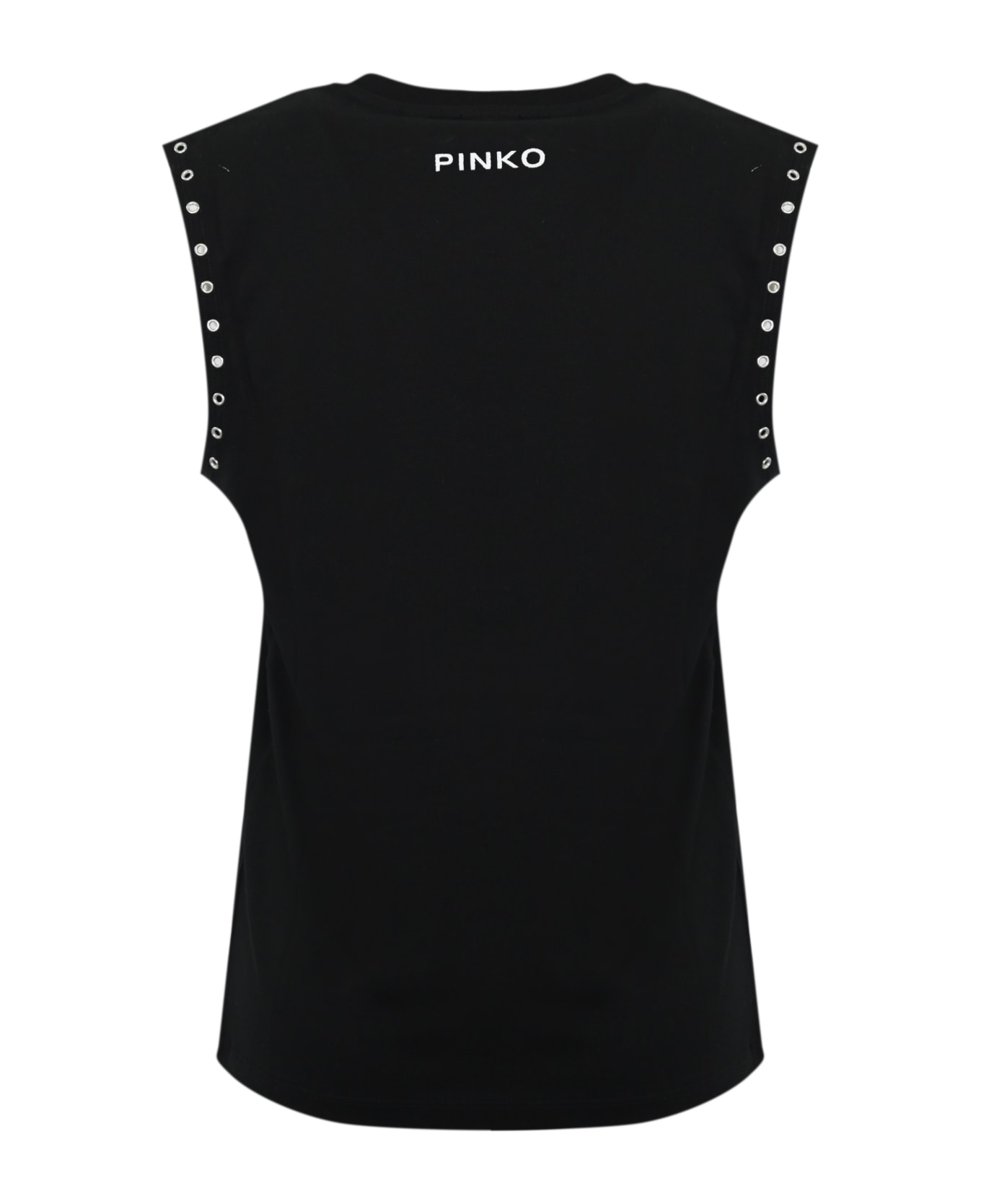 Pinko Tara T-shirt With Rodeo Print - NERO LIMOUSINE