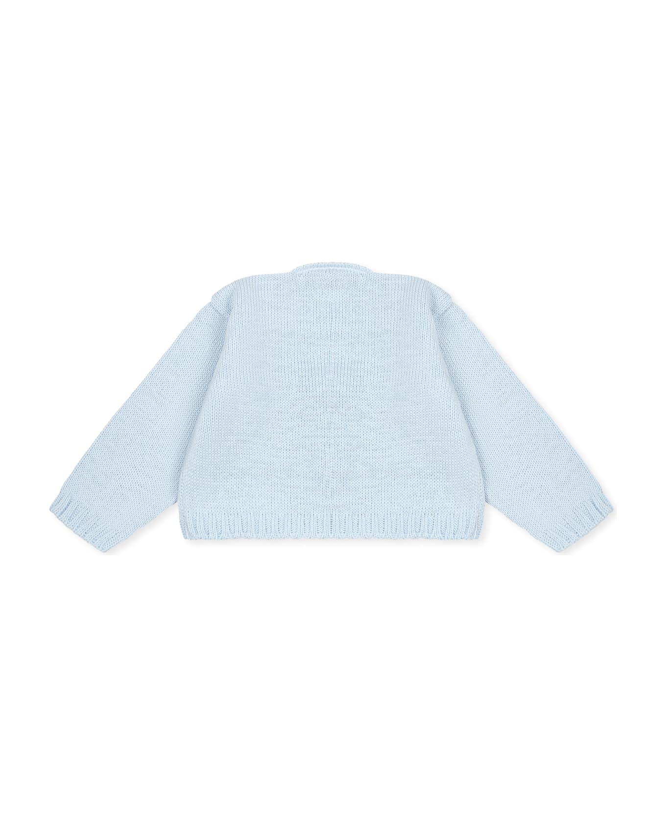 Little Bear Light Blue Cardigan For Baby Boy - Light Blue