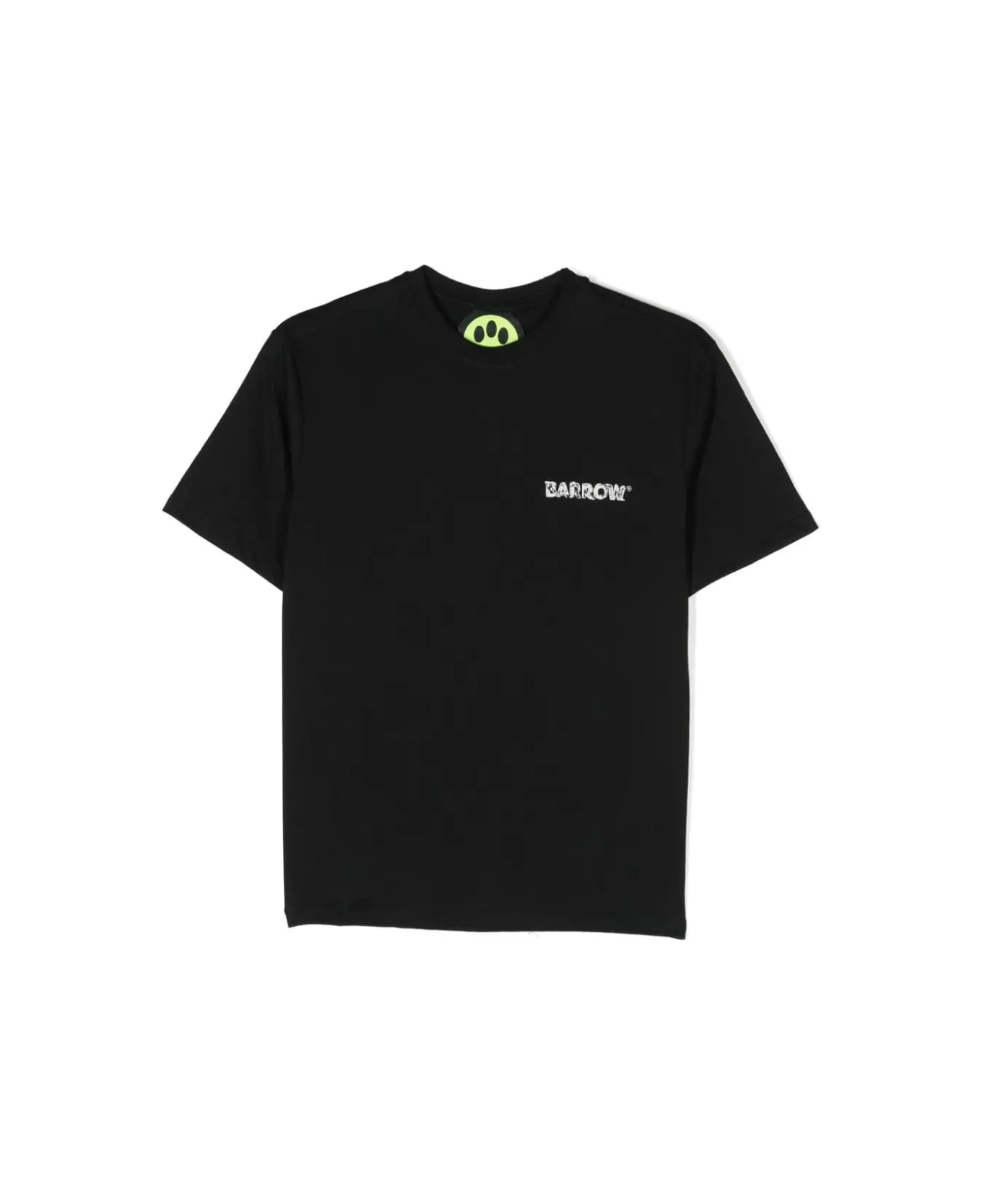 Barrow Black T-shirt With Logo And Graphics - Nero/Black
