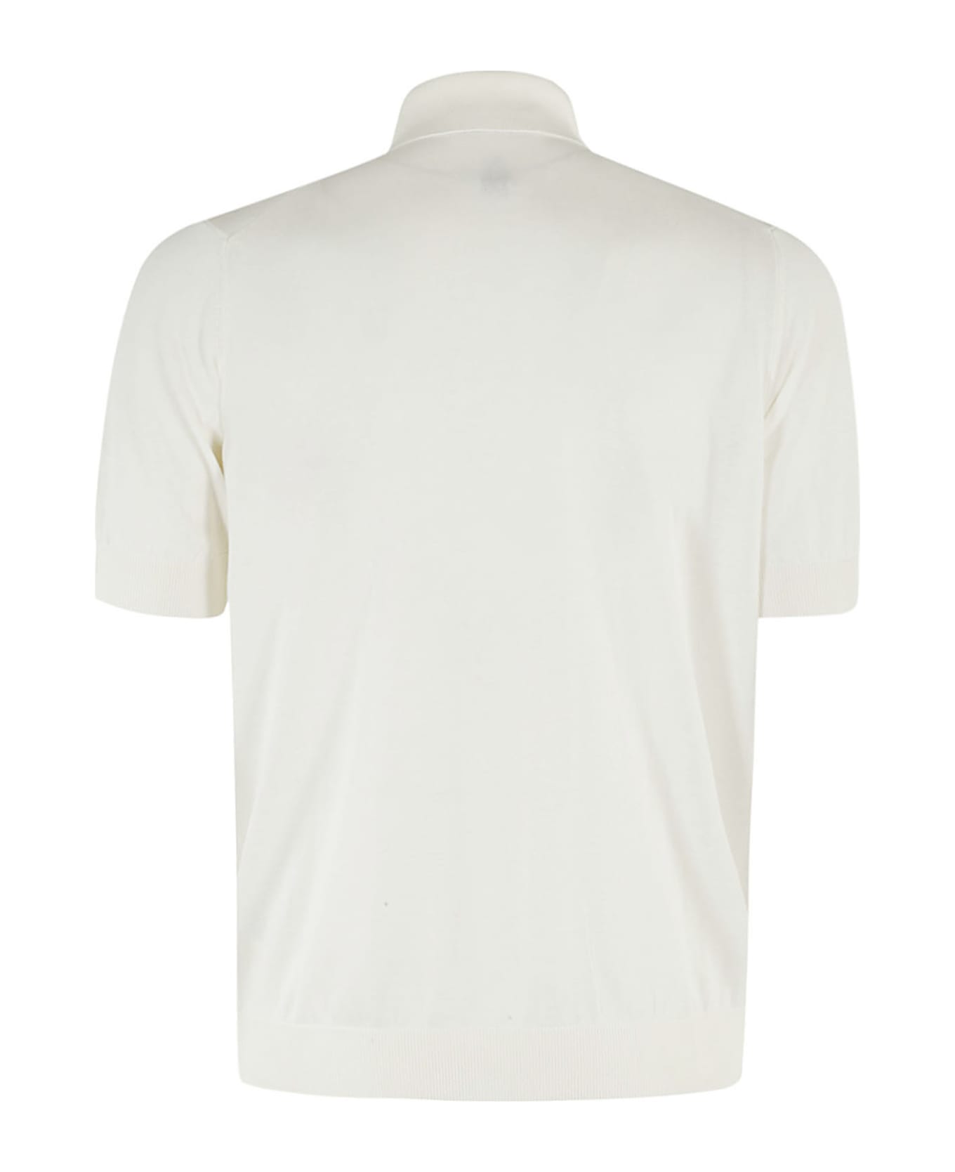 Filippo De Laurentiis Mc Crepe Delave Finezza 14 - Off White ポロシャツ