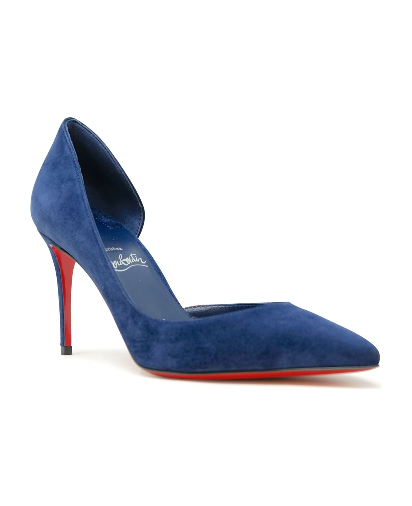 Christian Louboutin Blue Suede Iriza 85 Pumps - BLUE