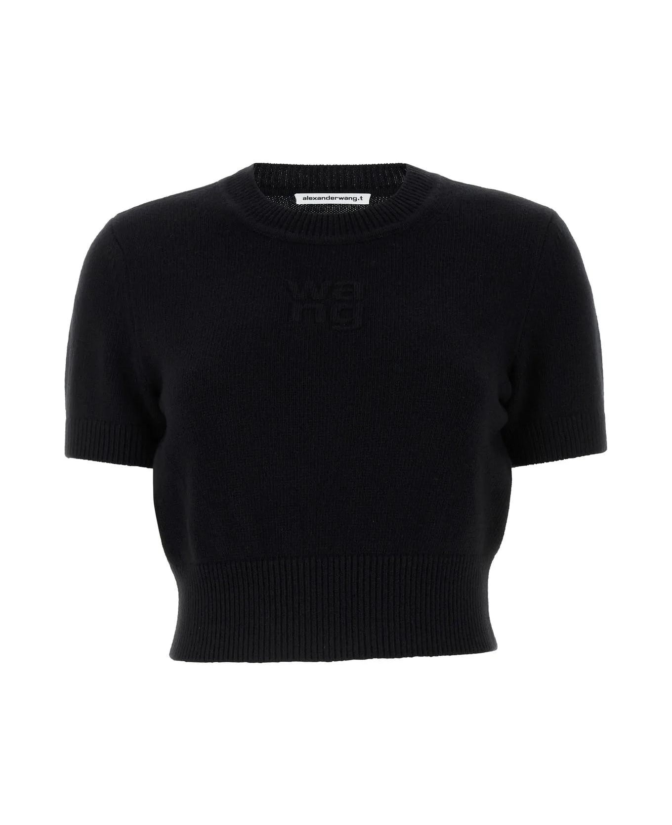 Alexander Wang Black Cotton Blend Sweater - Black