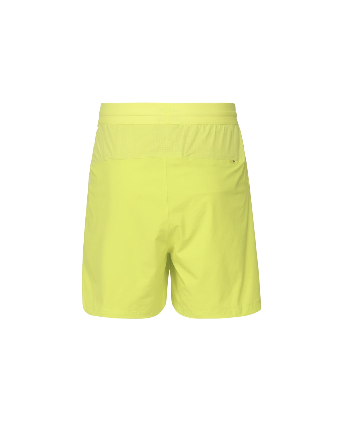 Jack Wolfskin Shorts In Technical Fabric With Contrasting Logo - Yellow