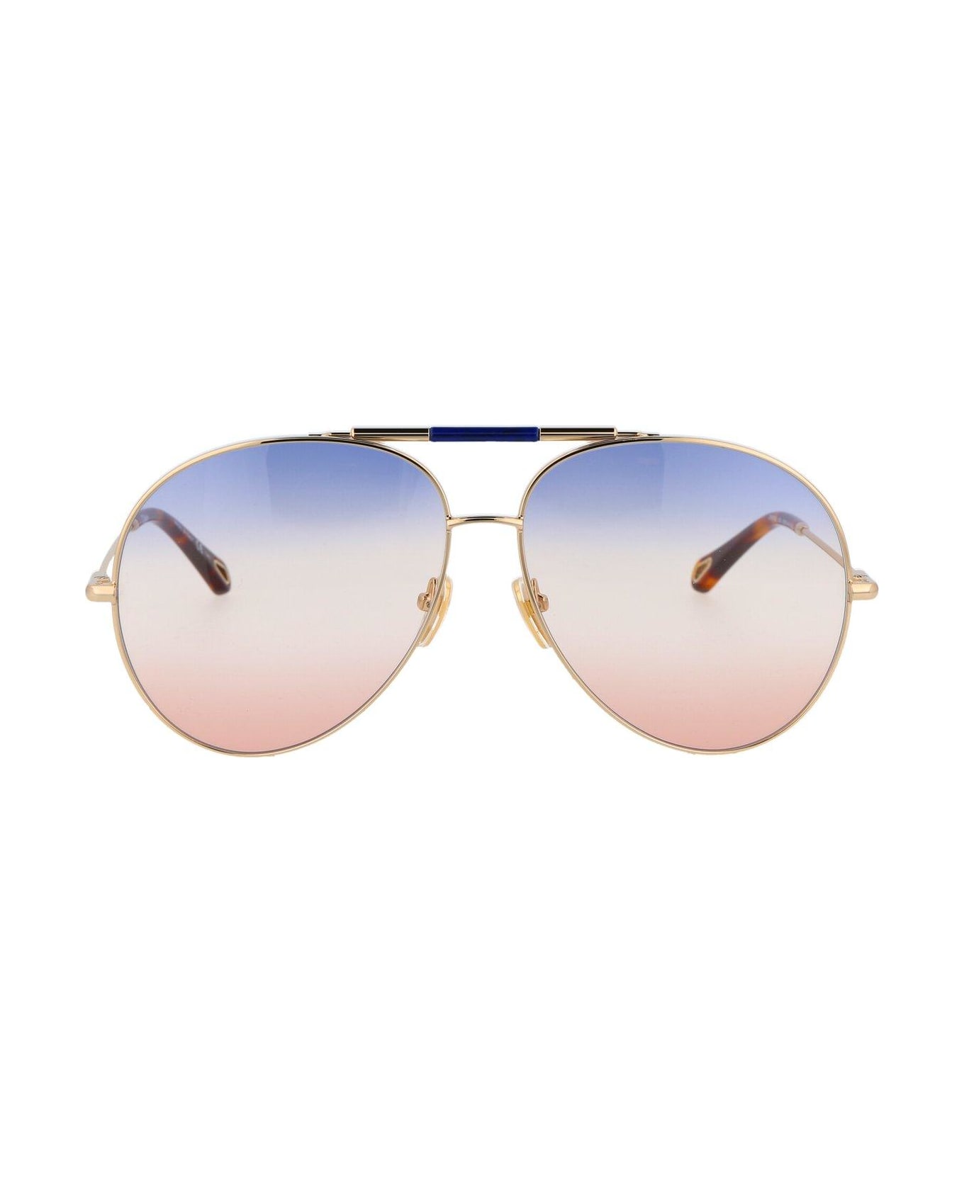 Chloé Eyewear Gradient Aviator Sunglasses - 003 gold gold multicolor