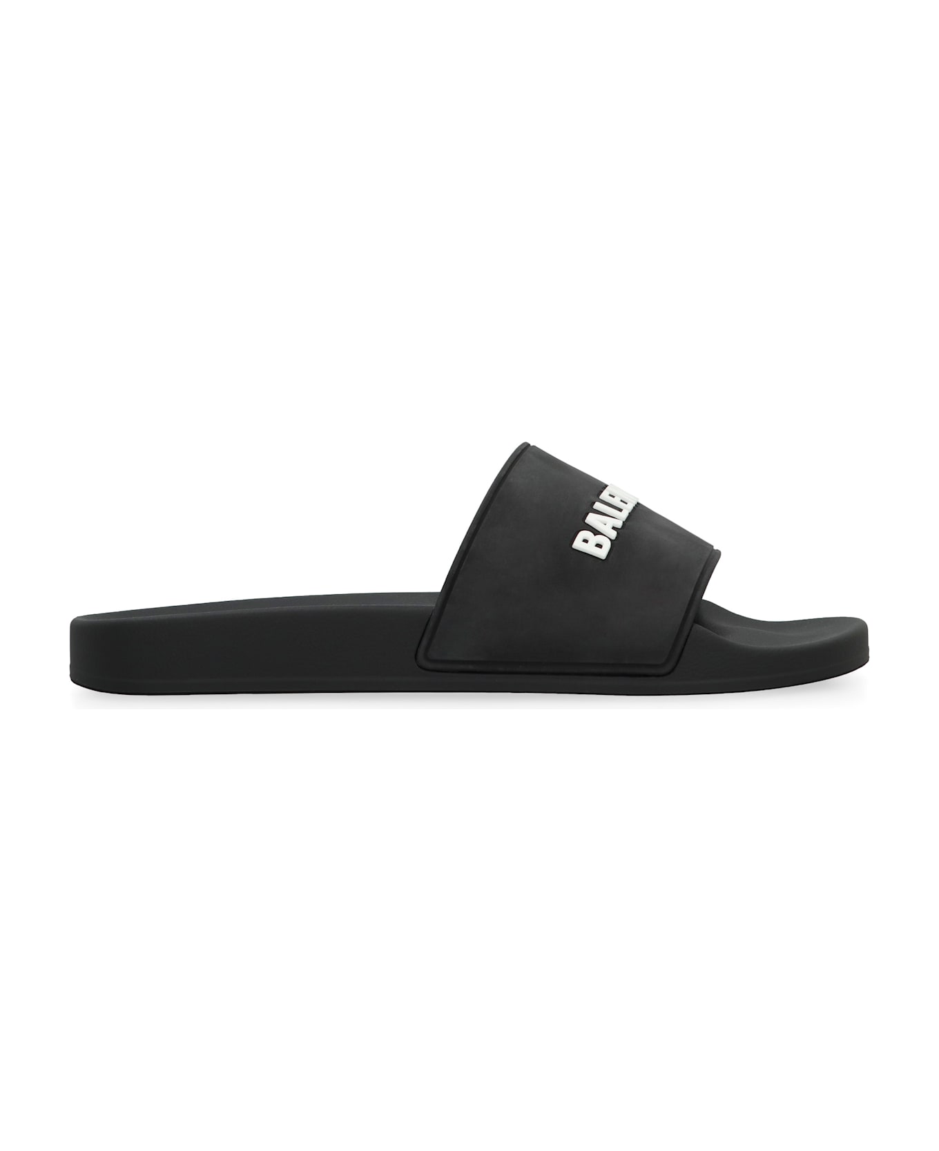 Balenciaga Rubber Slides - BLACK WHITE
